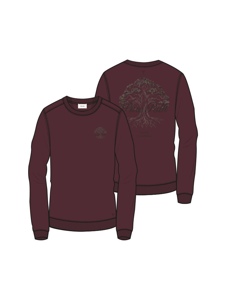 Pure Path Rooted Tree Sweater 107 wine red 00119384-EKA26015200000011