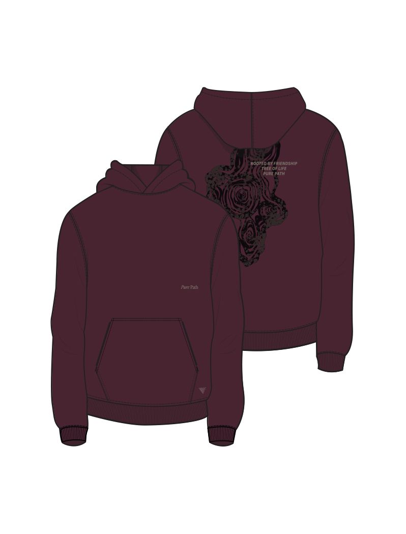 Pure Path Tree Trunk Hoodie 107 wine red 00119387-EKA26015200000011
