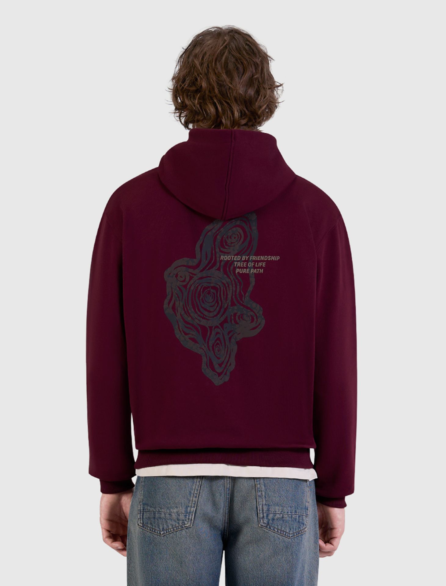 Pure Path Tree Trunk Hoodie 107 wine red 2900168270063