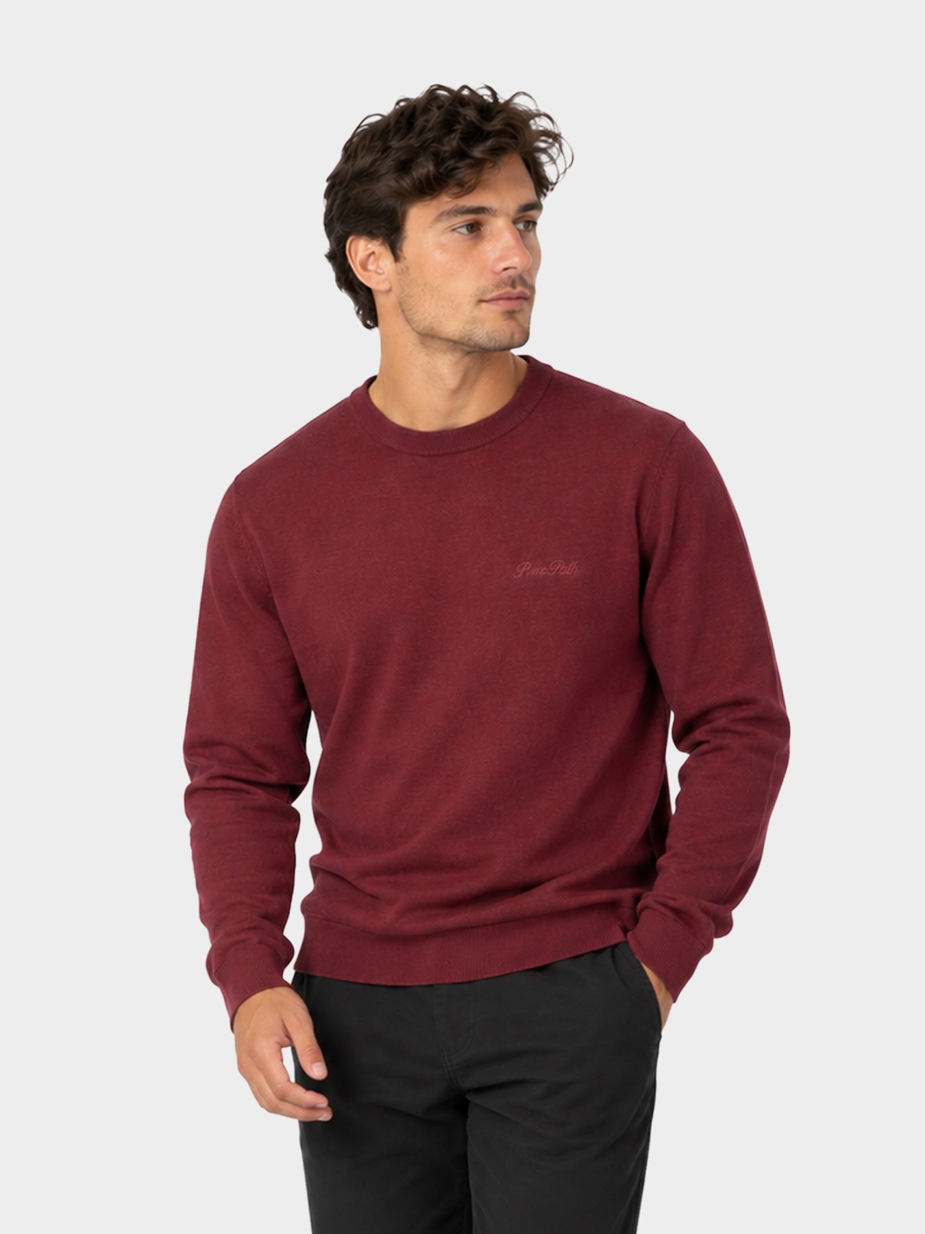 Pure Path Light weight Knit Sweater 107 wine red 00119389-EKA26015200000011