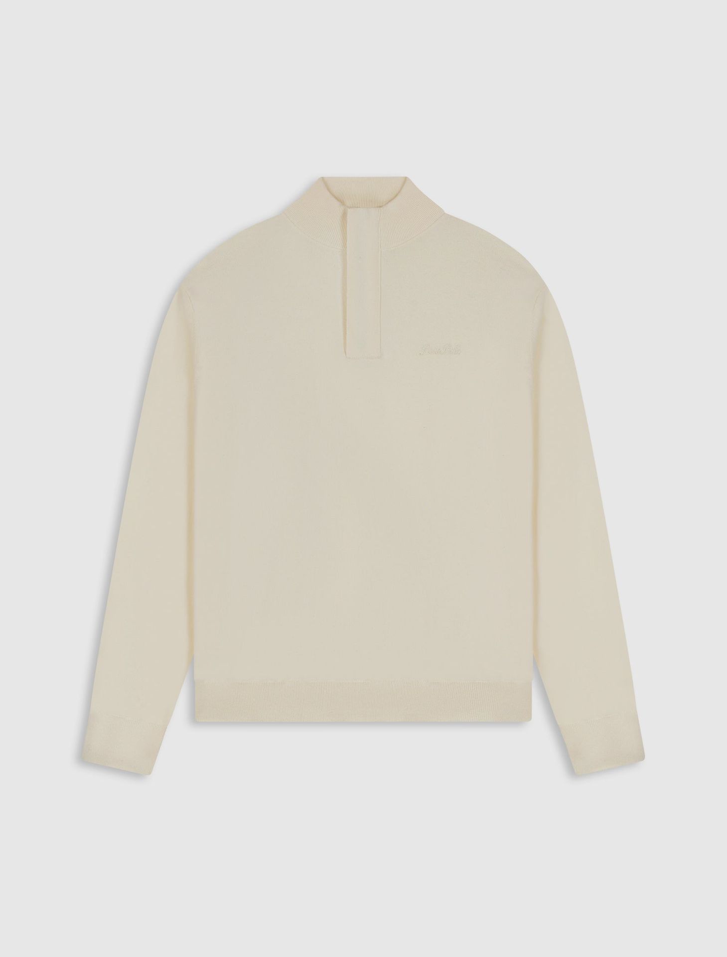 Pure Path Light weight Hidden Half-zip Knit 54 ecru 2900168275075