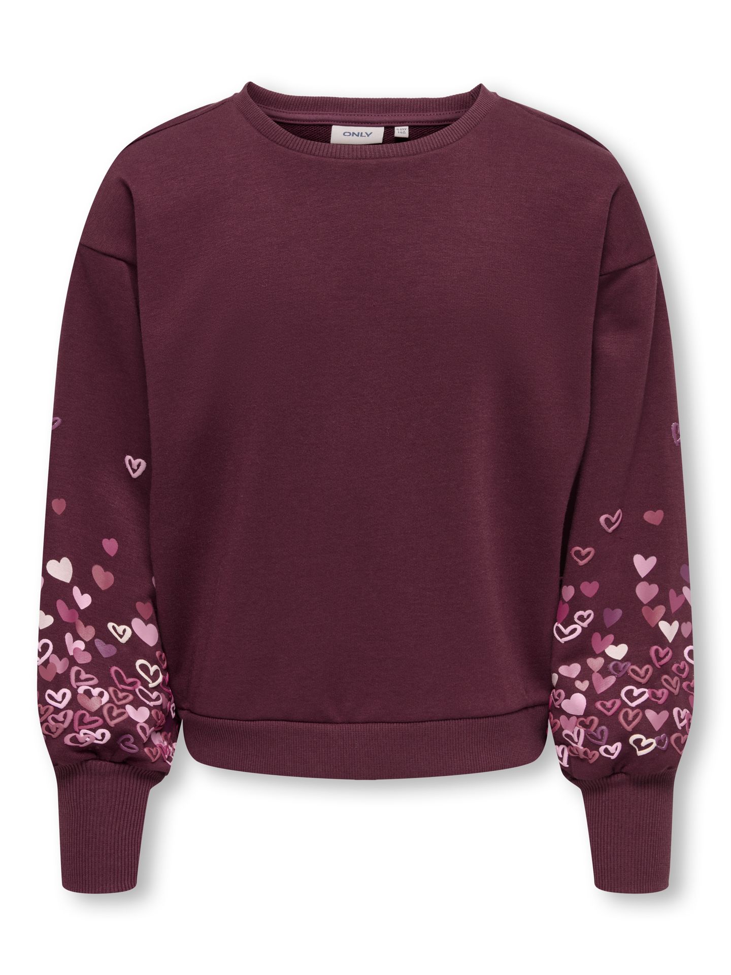 Only KOGBROOKE L/S O-NECK FLOWER SWT NOO Winetasting/Sleeve Hearts 2900168281021