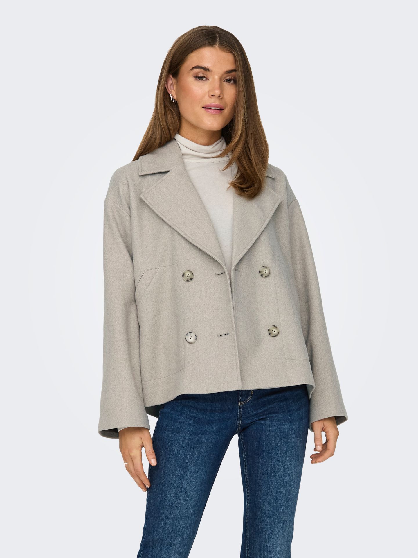 Only ONLNANCY JACKET NOOS OTW Simply Taupe/Melange 00119396-EKA26011400001931