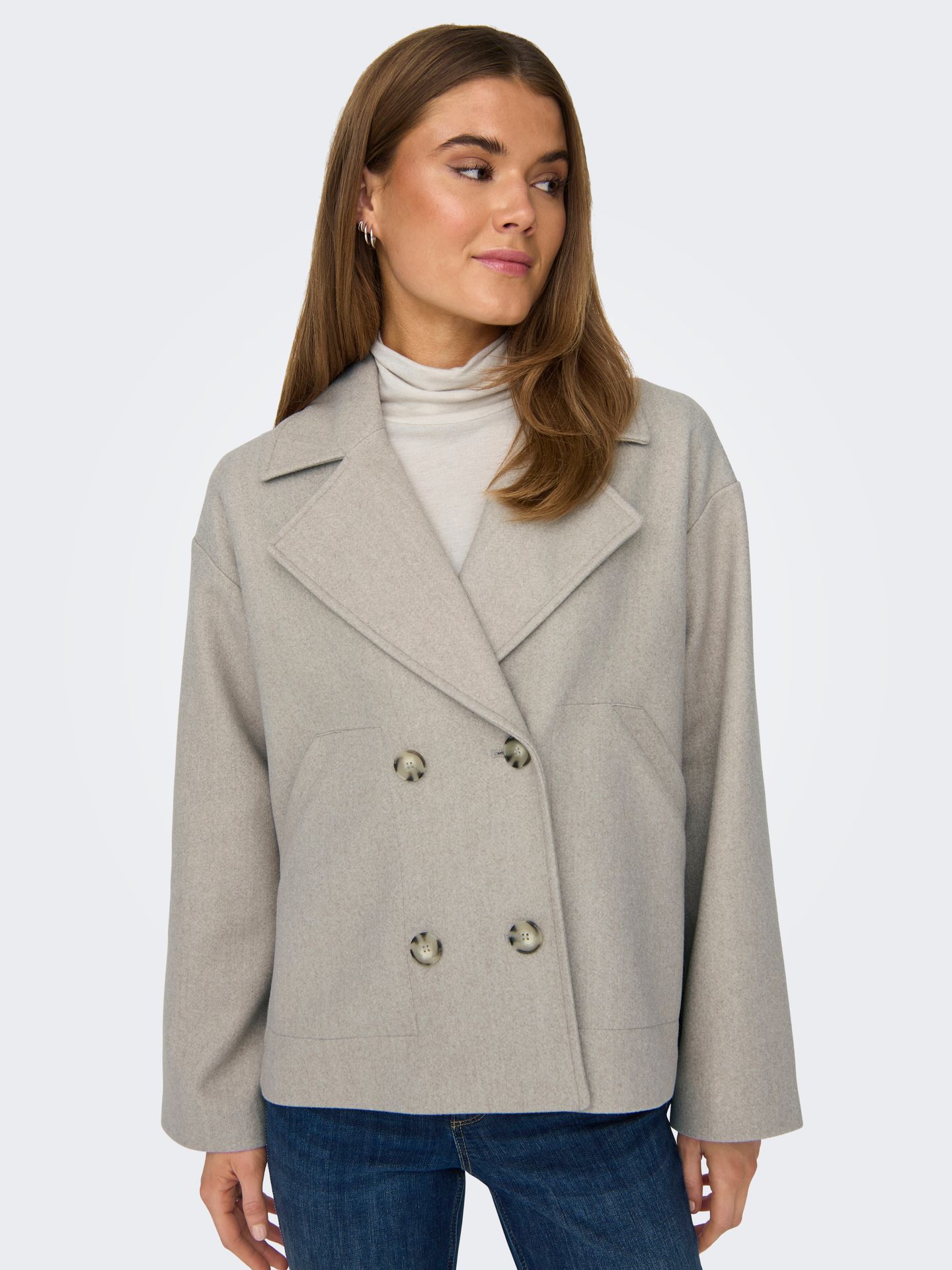 Only ONLNANCY JACKET NOOS OTW Simply Taupe/Melange 2900168285029