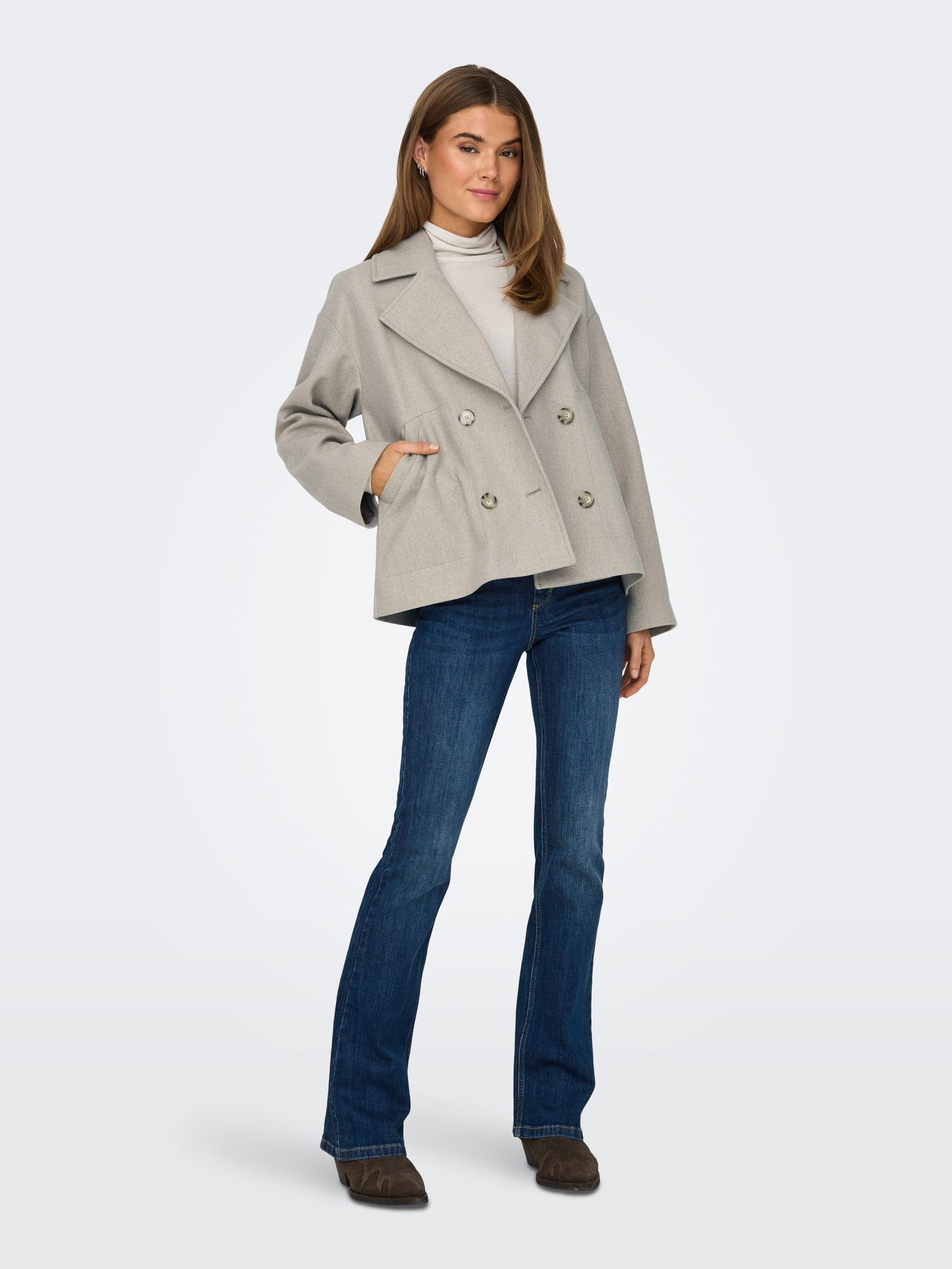Only ONLNANCY JACKET NOOS OTW Simply Taupe/Melange 2900168285029