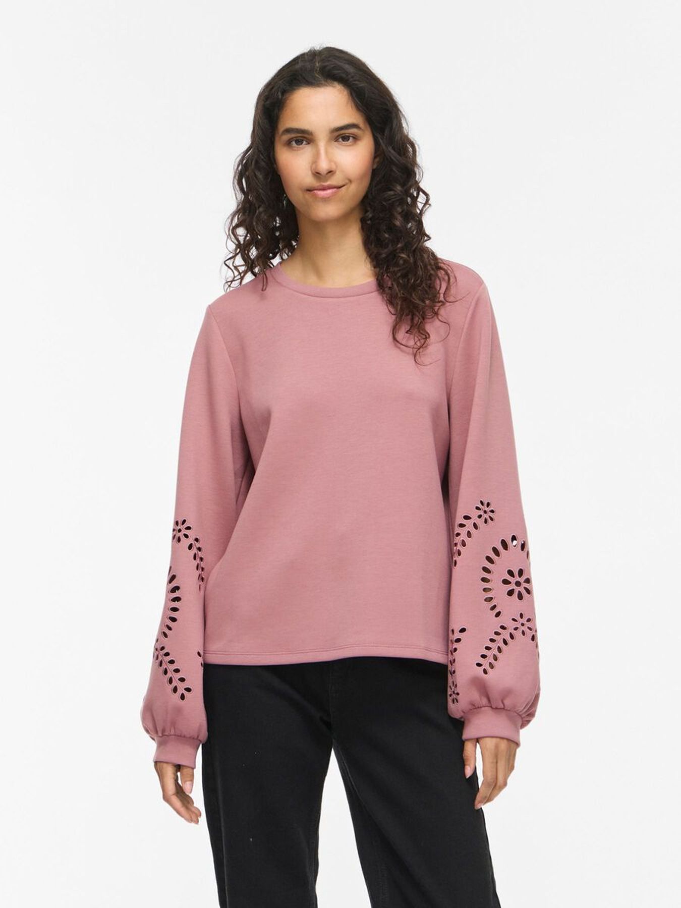 Vila VISANDY L/S SWEAT TOP - NOOS Nostalgia Rose 00119397-EKA22000400000243