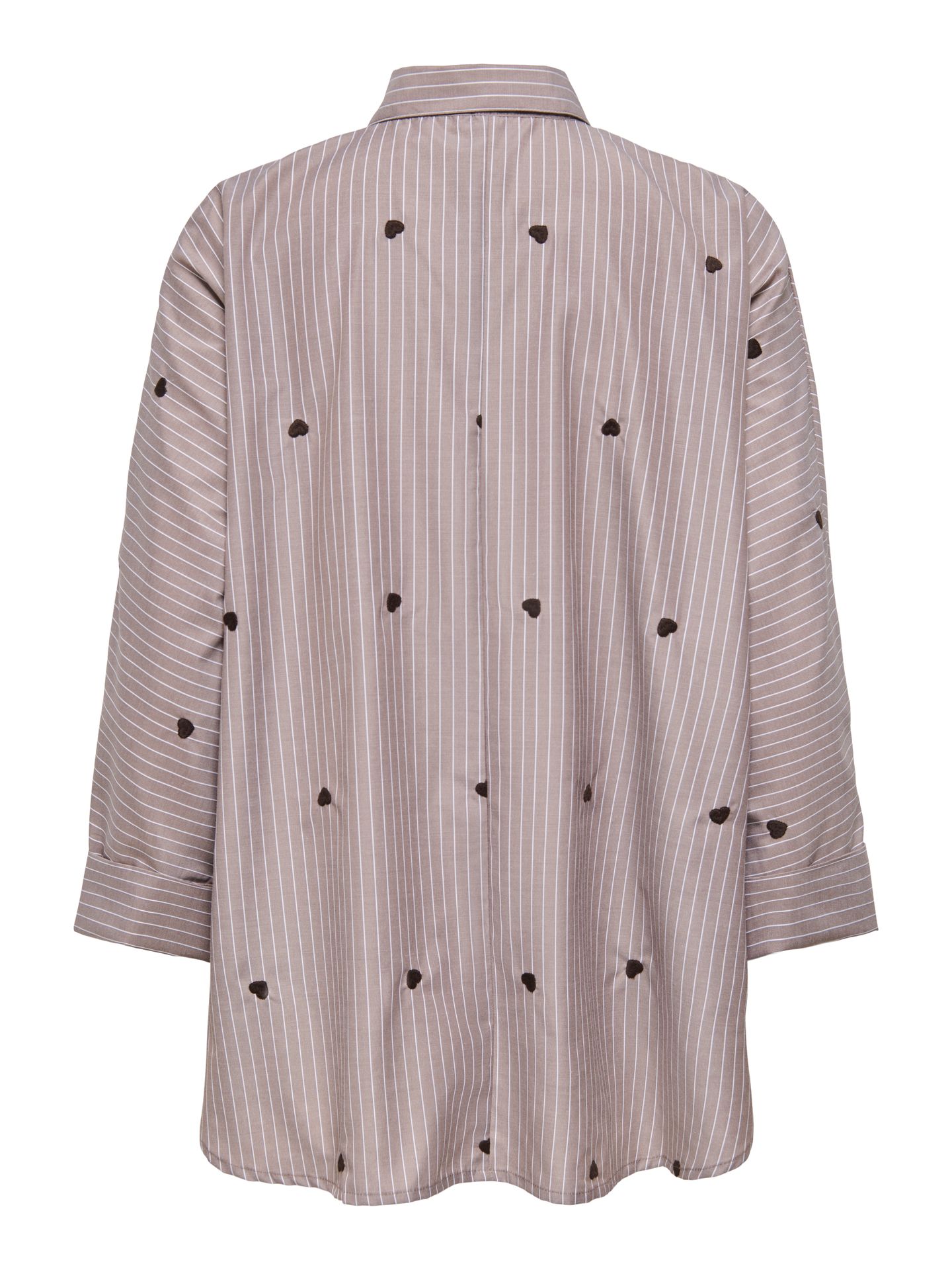 Only ONLNEW LINA GRACE STR EMB SHIRT NOO Coffee Bean/STRIPE W. COFFEE BEAN H 2900168288051