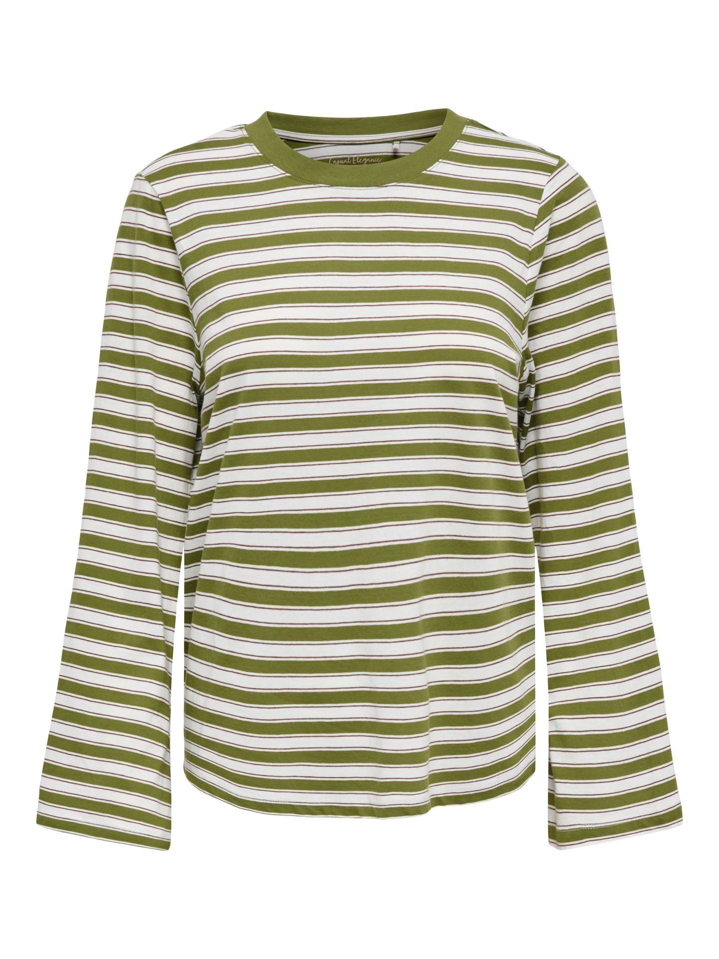 Only ONLLUNA HAPPY L/S O-NECK STRIPE TEE Avocado/MELANGE 00119400-EKA26011400001694