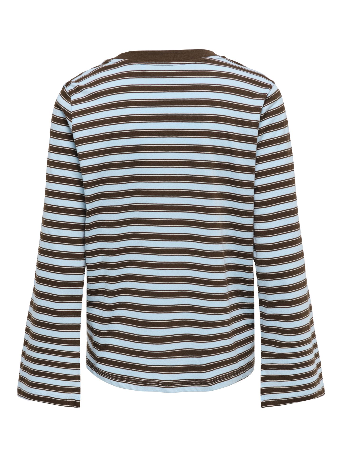 Only ONLLUNA HAPPY L/S O-NECK STRIPE TEE Skyway/Vanilla ice / demitasse (met 2900168292058