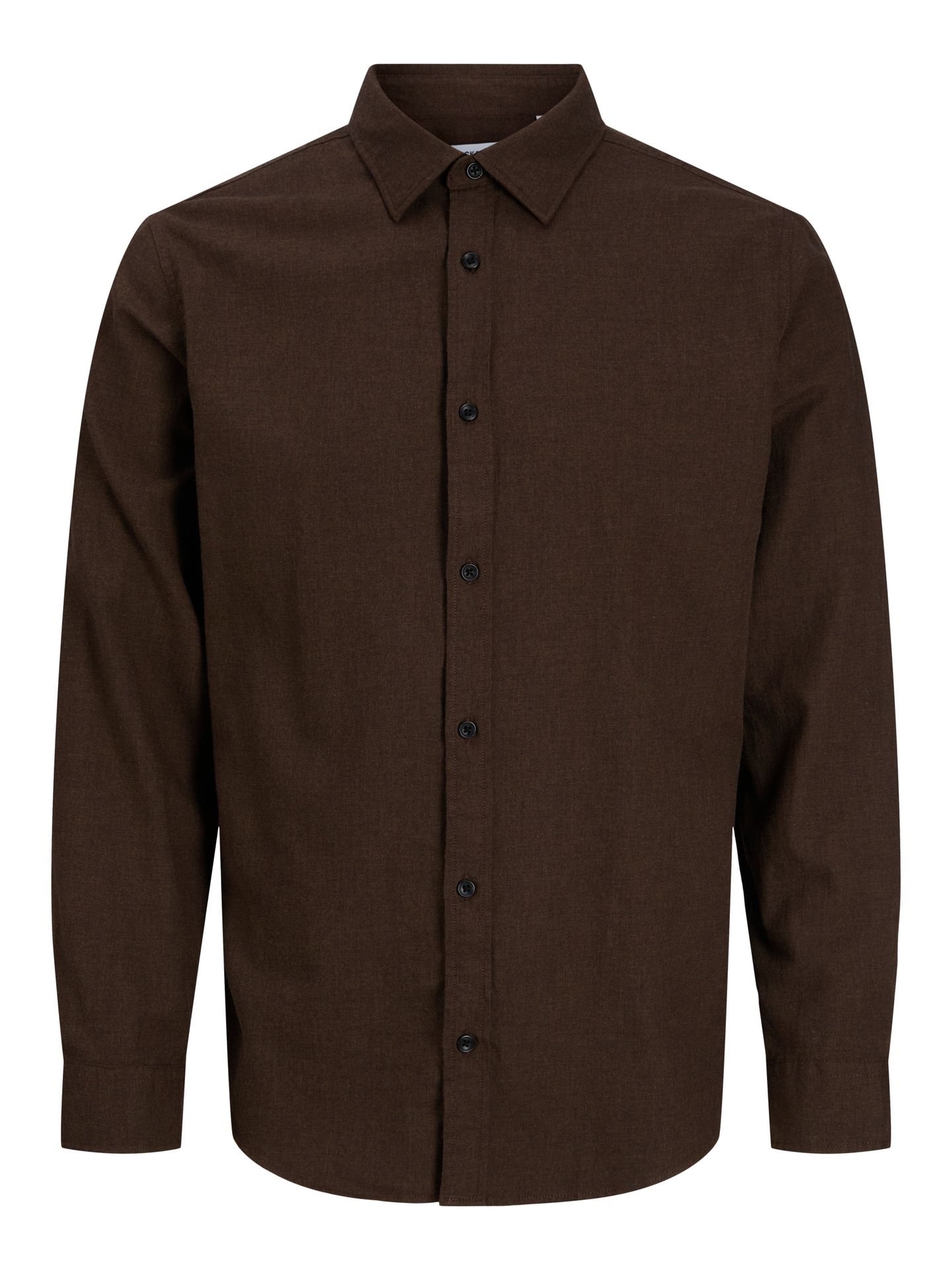 Jack & Jones JJEFIELD MELANGE SHIRT LS SN Mulch 00119405-EKA26011400001307