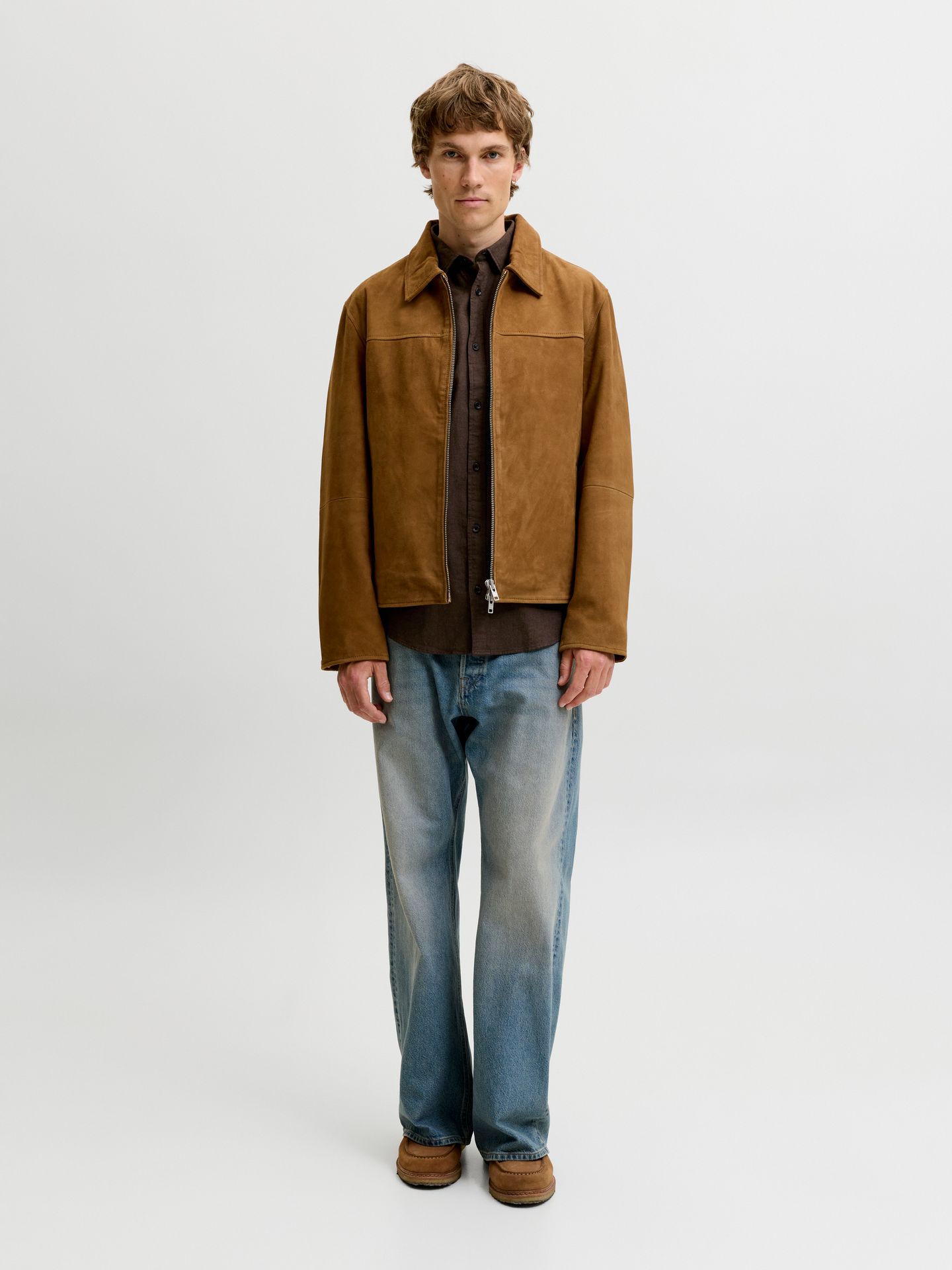 Jack & Jones JJEFIELD MELANGE SHIRT LS SN Mulch 2900168299033