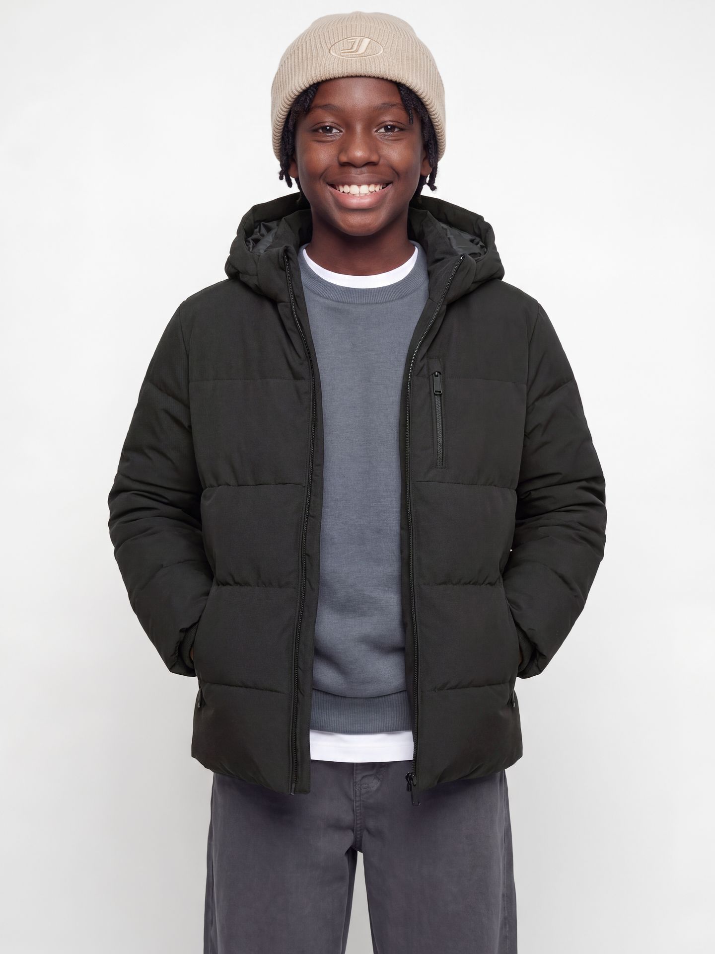 Jack & Jones JJEBECKS PUFFER JNR Black 00119407-EKA26011400000232