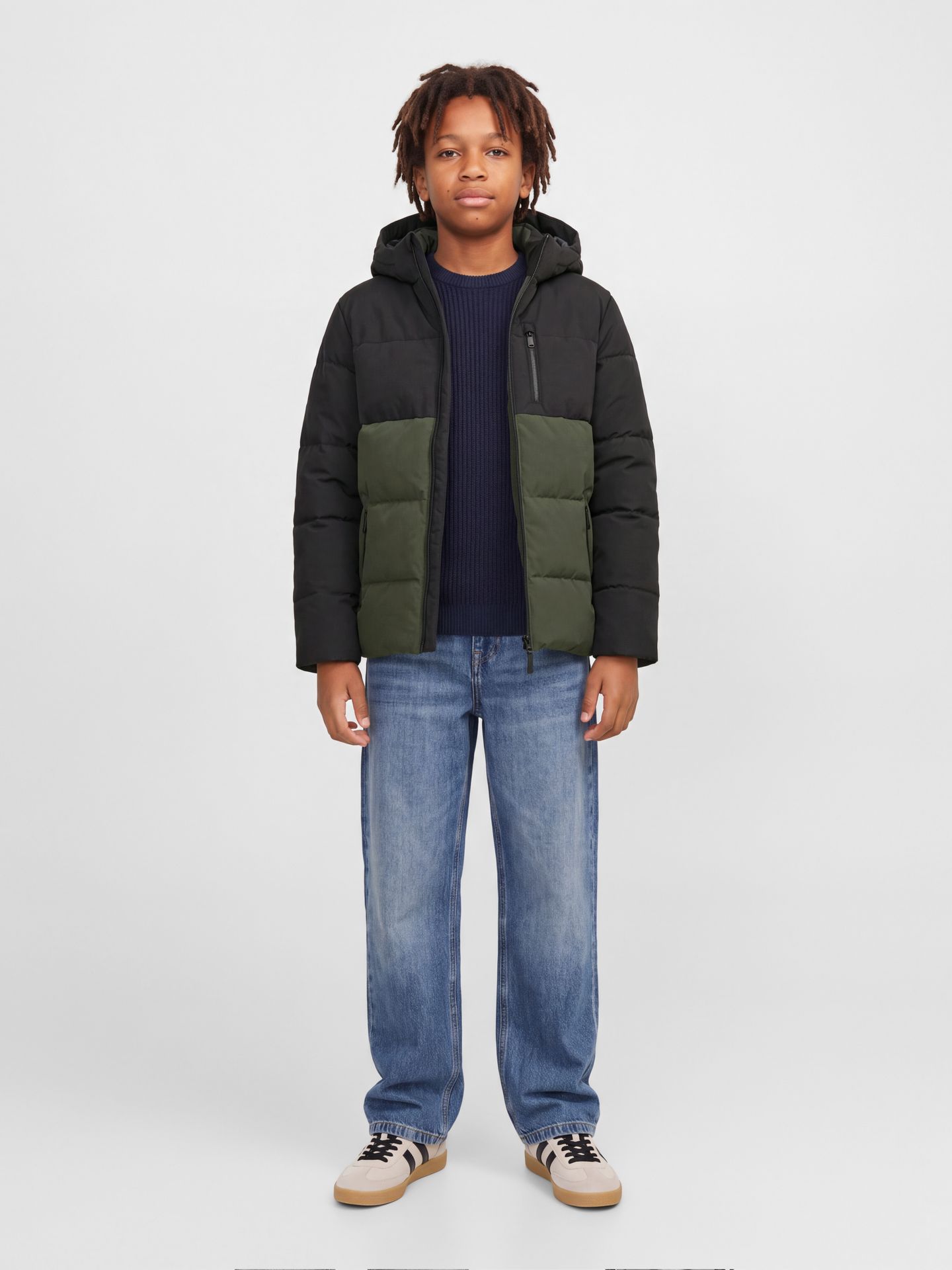 Jack & Jones JJEBECKS PUFFER JNR Rosin/BLACK BLOCKING 2900168345037
