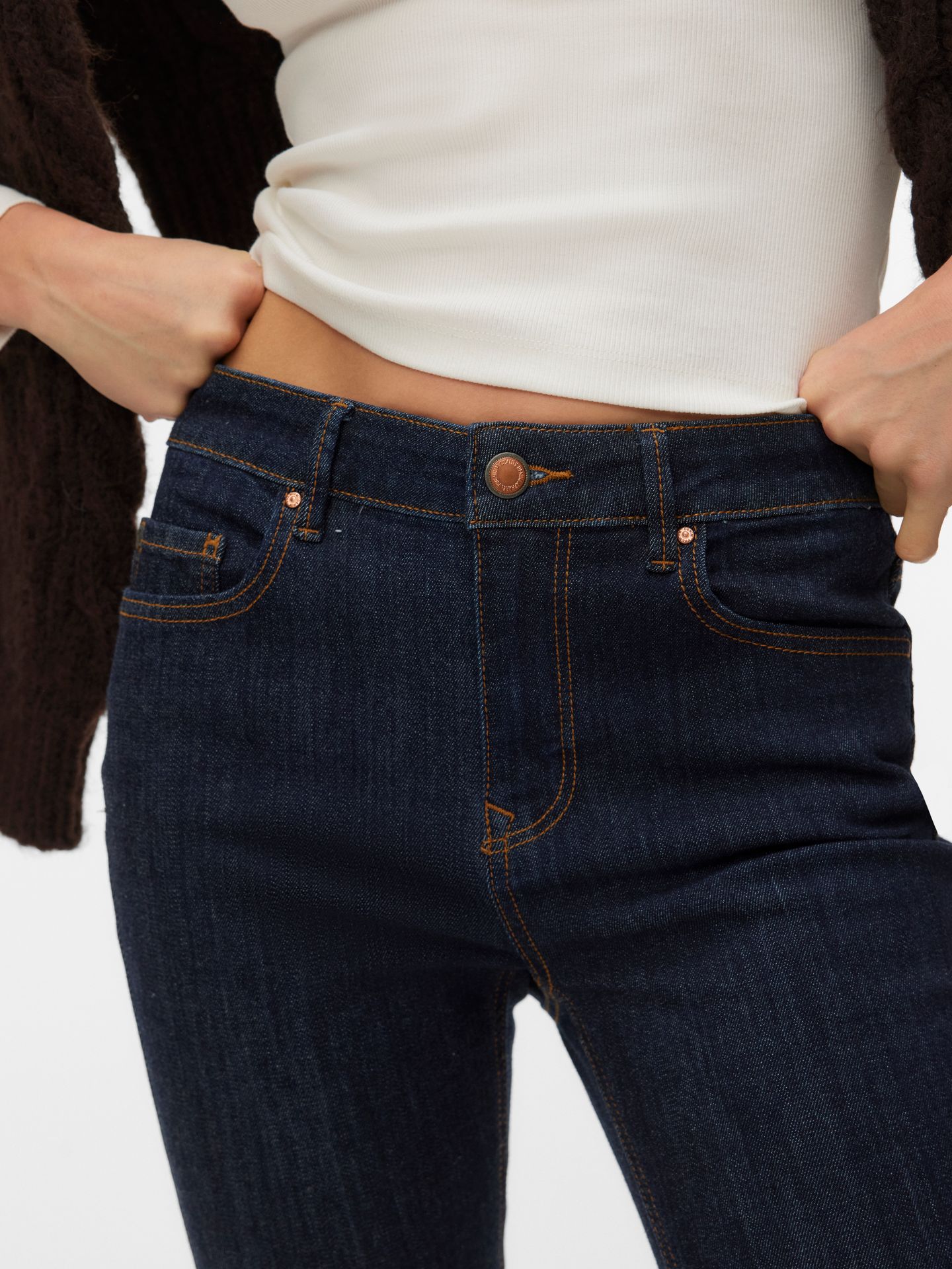 Vero Moda VMFLASH MR FLARED JEANS LI3190 NOOS Dark Blue Denim/Grey wash 2900168313029