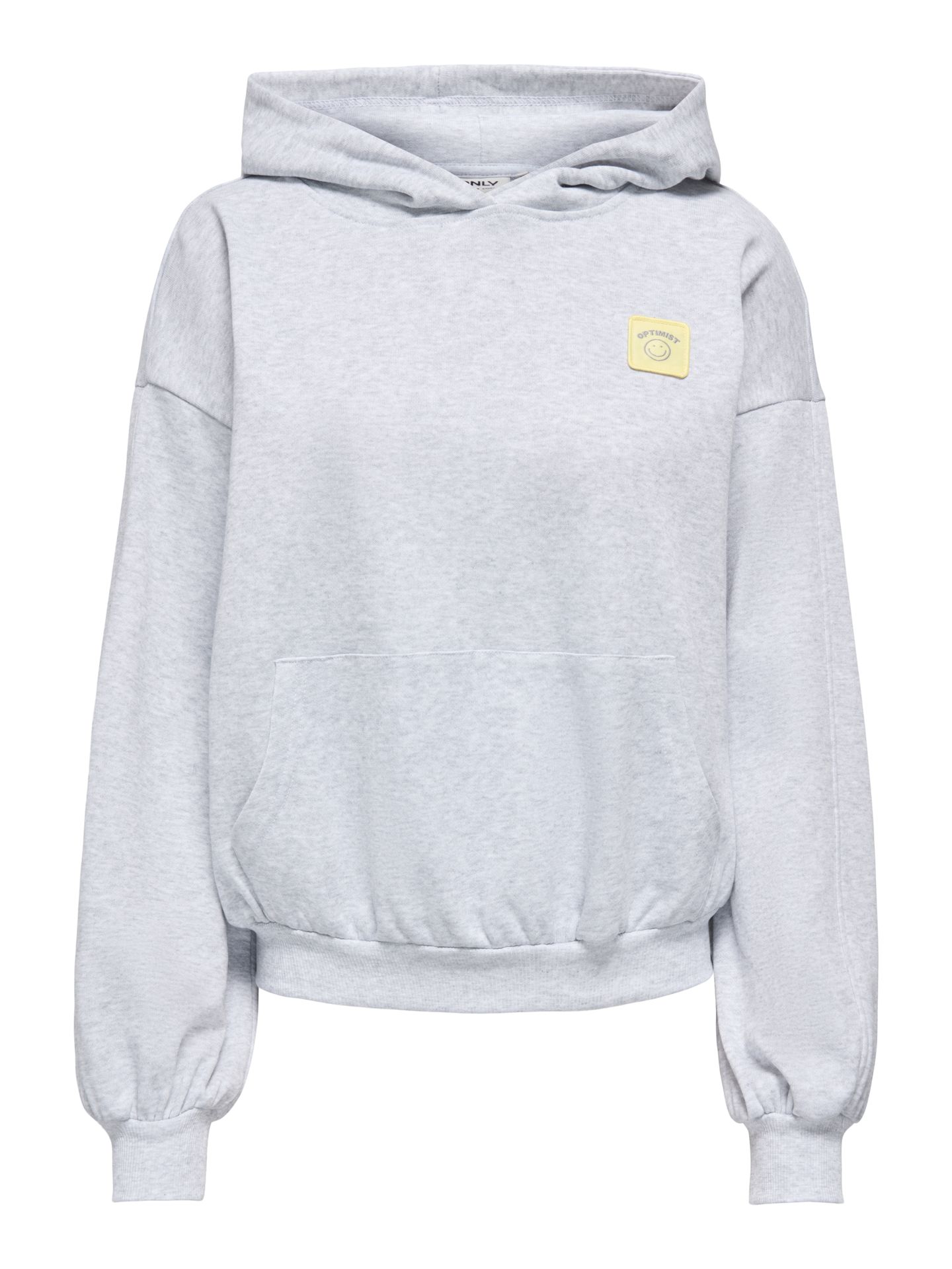 Only ONLOFELIA L/S HOOD UB SWT Medium Grey Melange/CHECKS 00119412-EKA26011400000761
