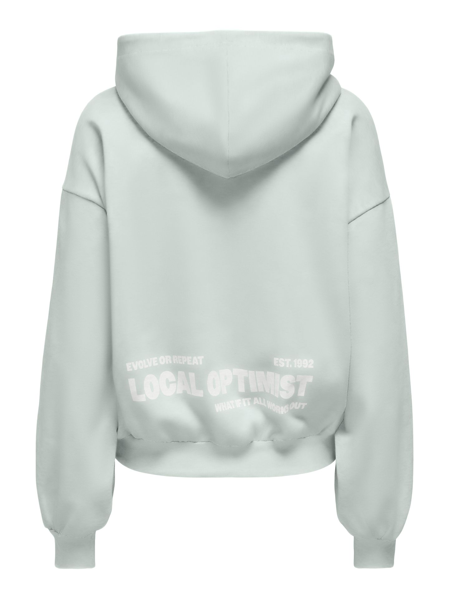 Only ONLOFELIA L/S HOOD UB SWT Aqua Gray/Melange 00119412-EKA26011400002479