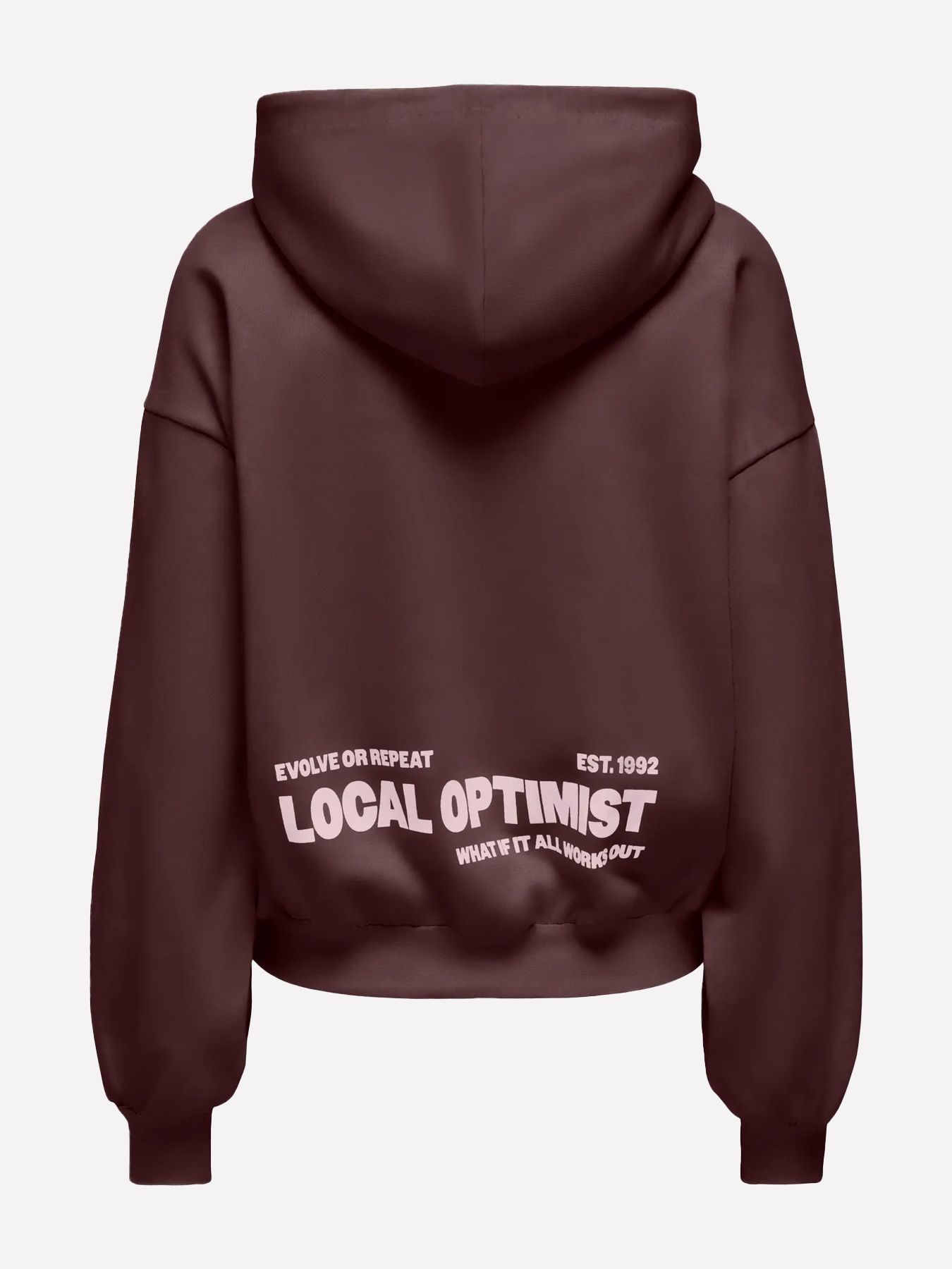 Only ONLOFELIA L/S HOOD UB SWT Decadent Chocolate/Local + optimist 2900168321048