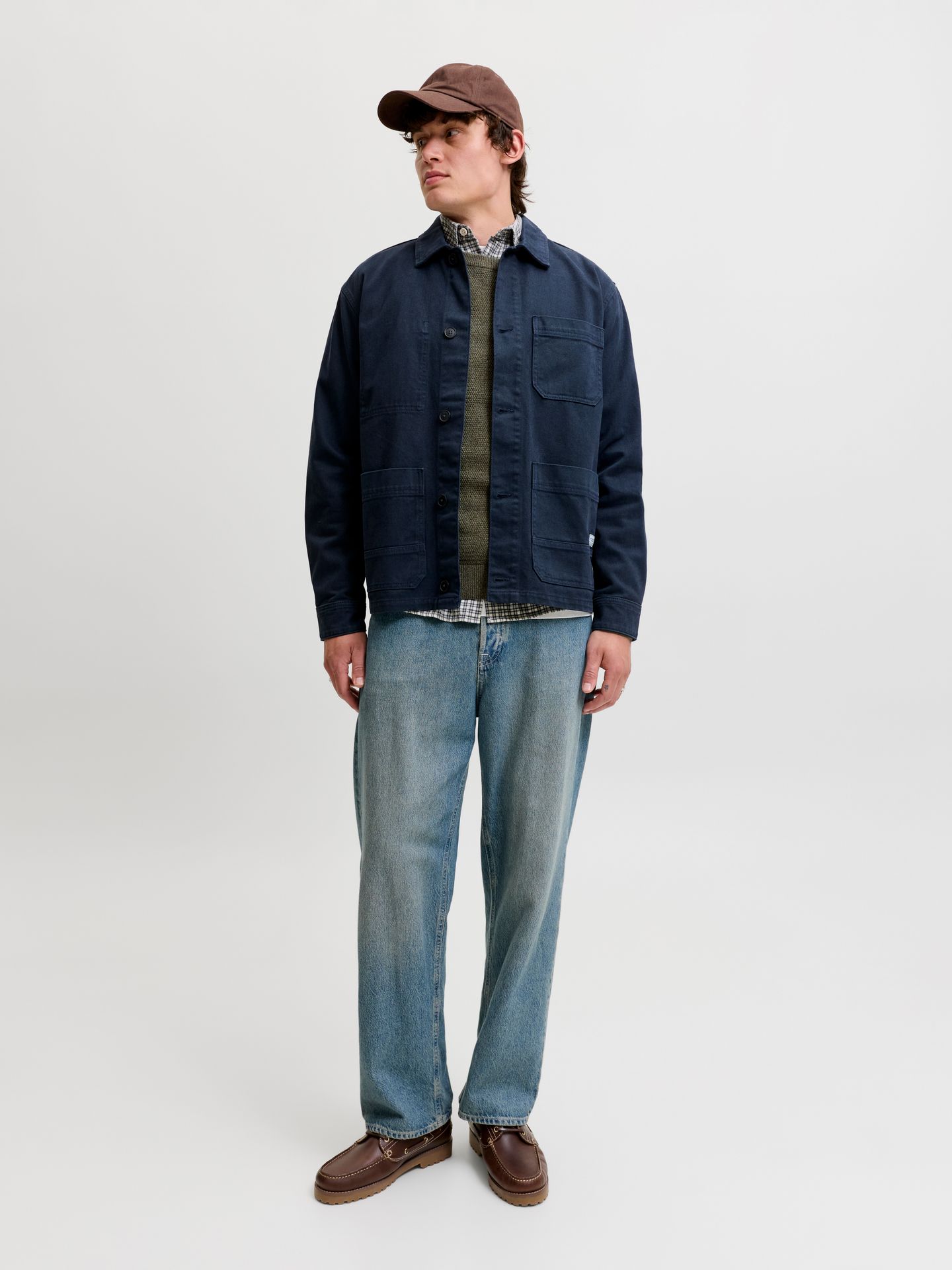 Jack & Jones JJERYDER KNIT CREW NECK NOOS Rosin/BLACK BLOCKING 2900168339050