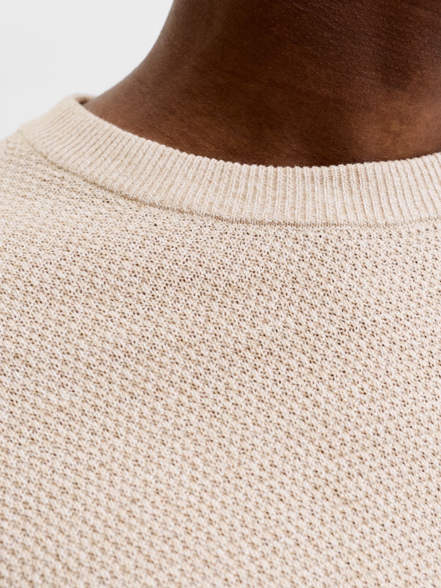 Jack & Jones JJERYDER KNIT CREW NECK NOOS Greige/COMFORT FIT 2900168337025