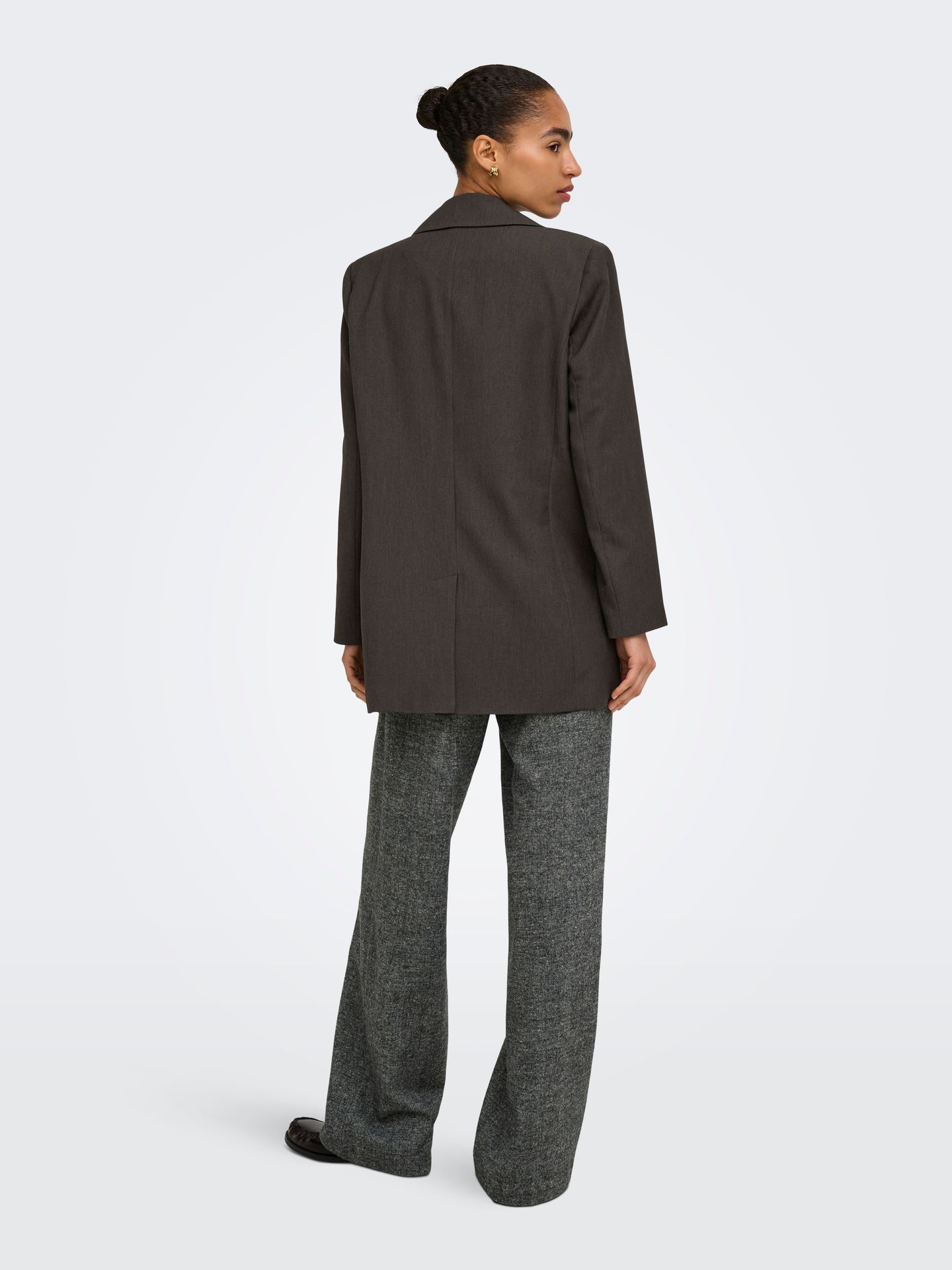Only ONLHATTIE-LANA OVERS MEL BLAZER TLR Chocolate Torte/CLOUD DANCER 2900168342012