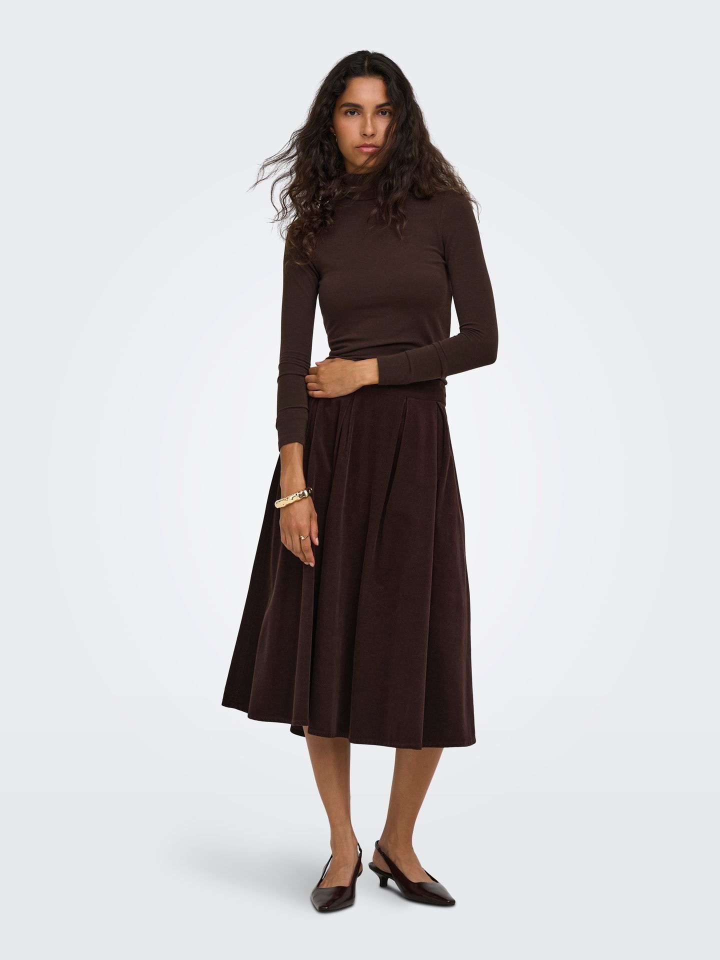 Only ONLGLAMOUR L/S ROLL-NECK TOP JRS NO Black Coffee 2900168483050
