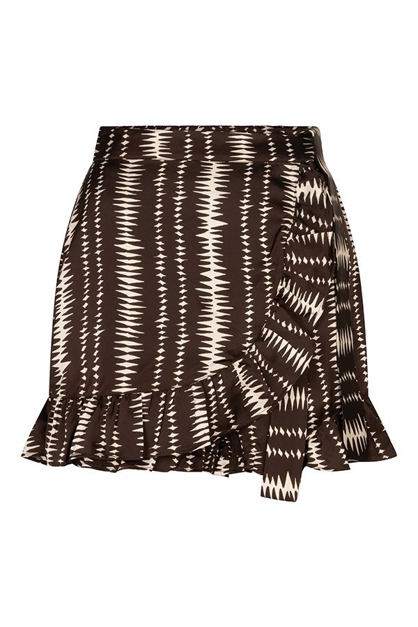 Lofty Manner Short Jazzy 214 brown stripe print 00119481-EKA26013300000094