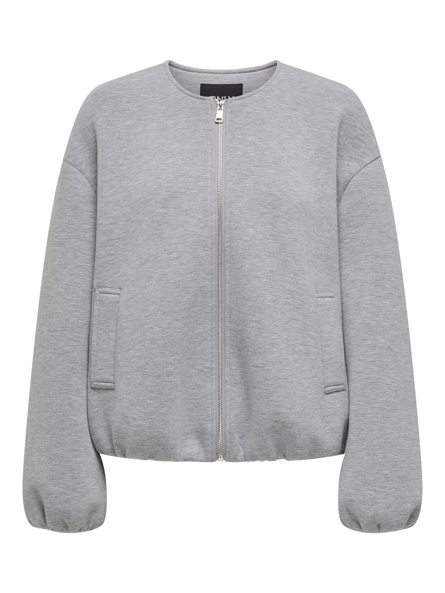 Only ONLELLIE SCUBA JACKET OTW NOOS Medium Grey Melange 00119483-EKA26011400000762