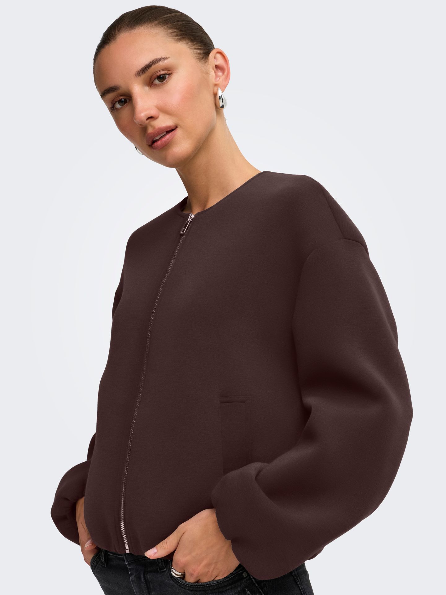 Only ONLELLIE SCUBA JACKET OTW NOOS Coffee Bean 2900168488031