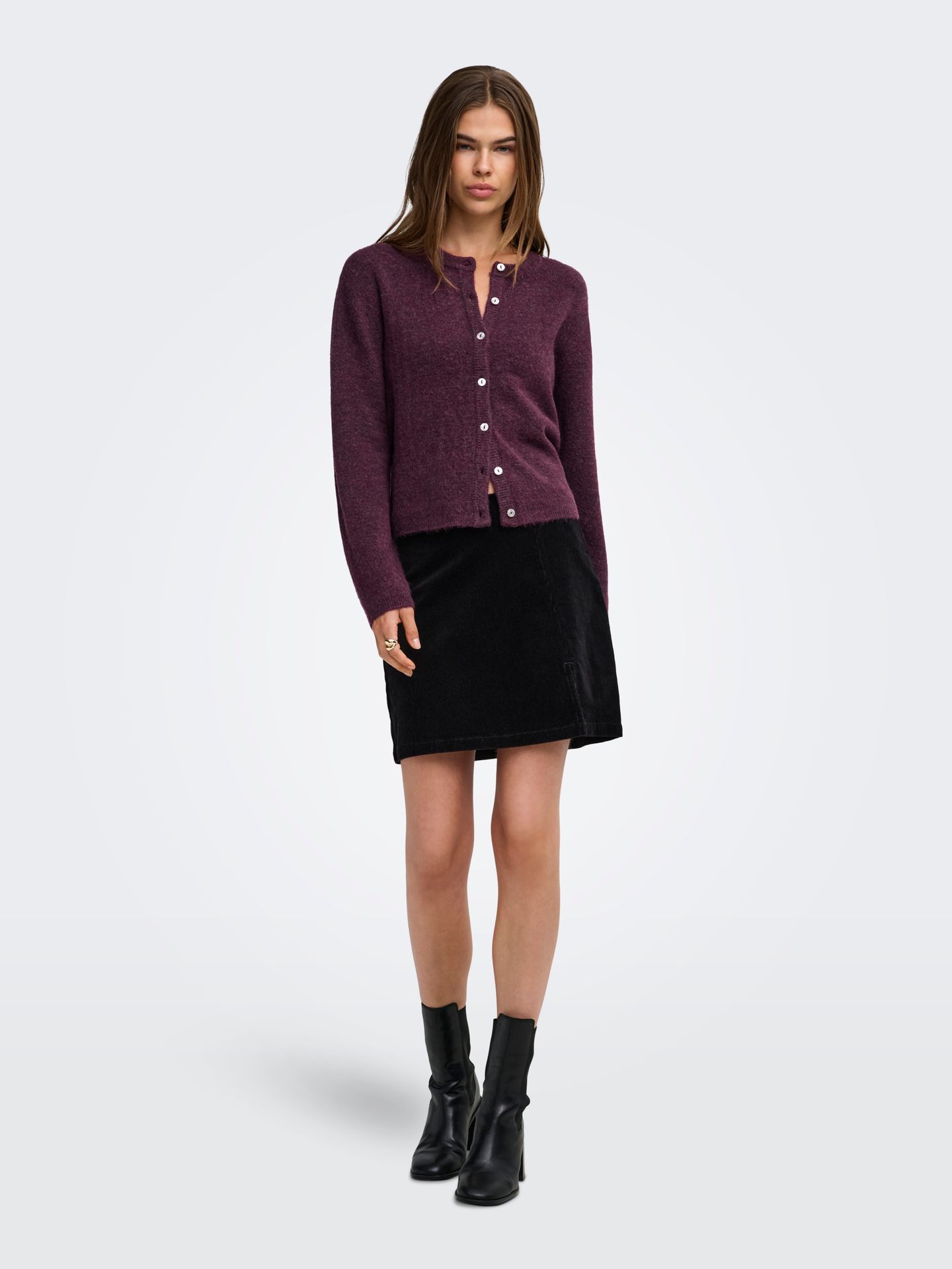 Only ONLSIMONI L/S O-NECK CARDIGAN KNT N Mauve Wine/Los Angeles - California 2900168490058