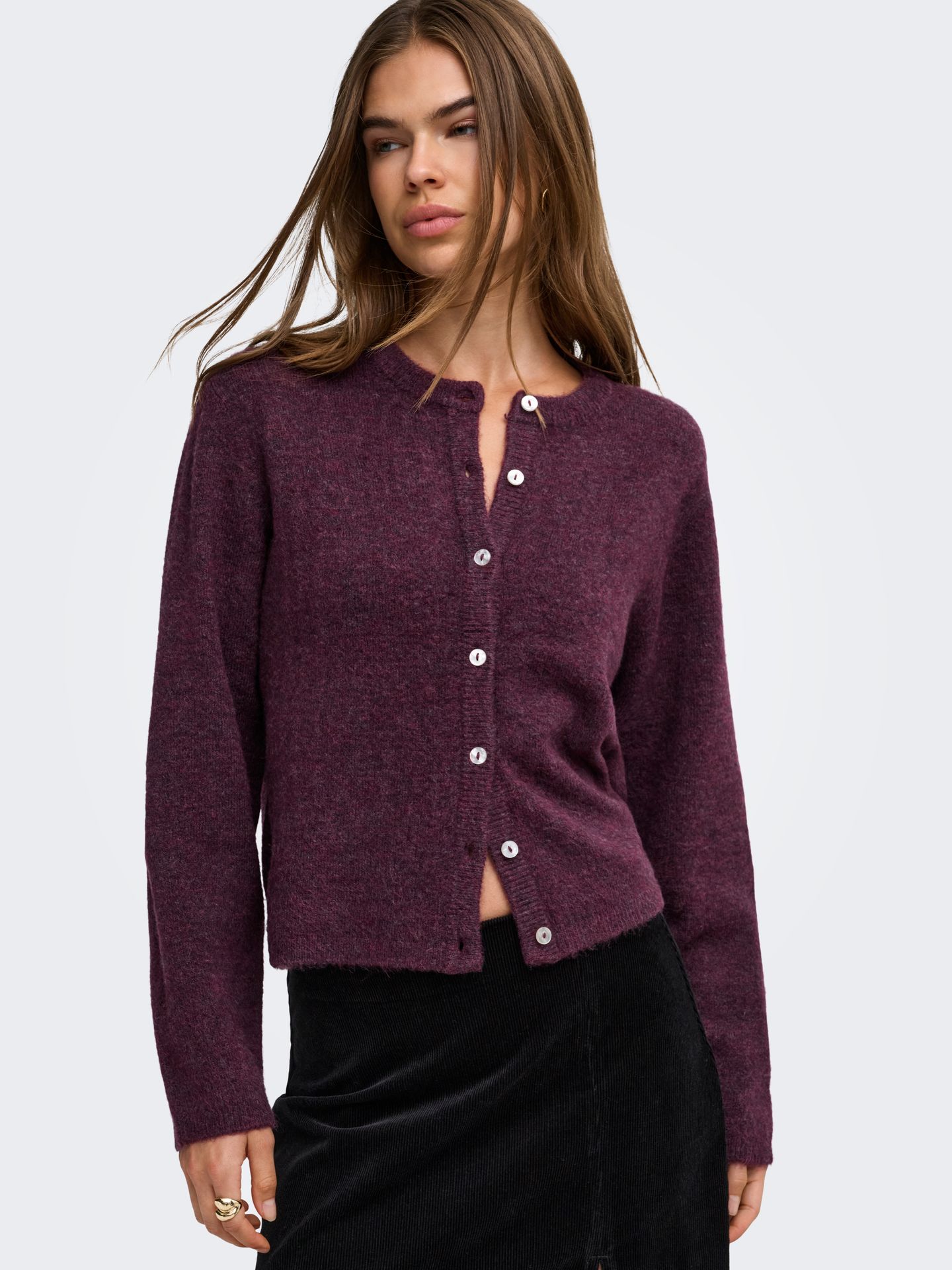 Only ONLSIMONI L/S O-NECK CARDIGAN KNT N Mauve Wine/Los Angeles - California 2900168490058