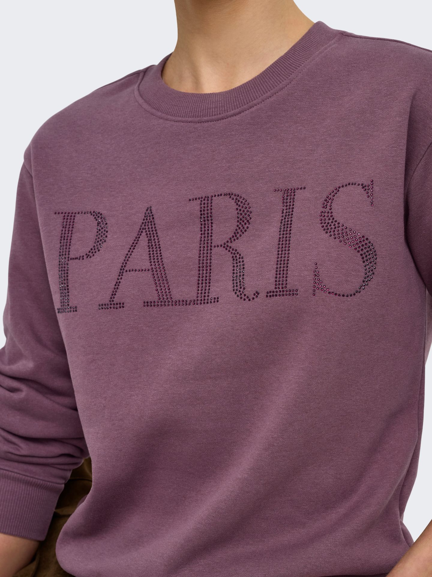 Only JDYPARIS L/S EMB SWEAT JRS NOOS Huckleberry/GLITTER PARIS TNT EMB 2900168491048