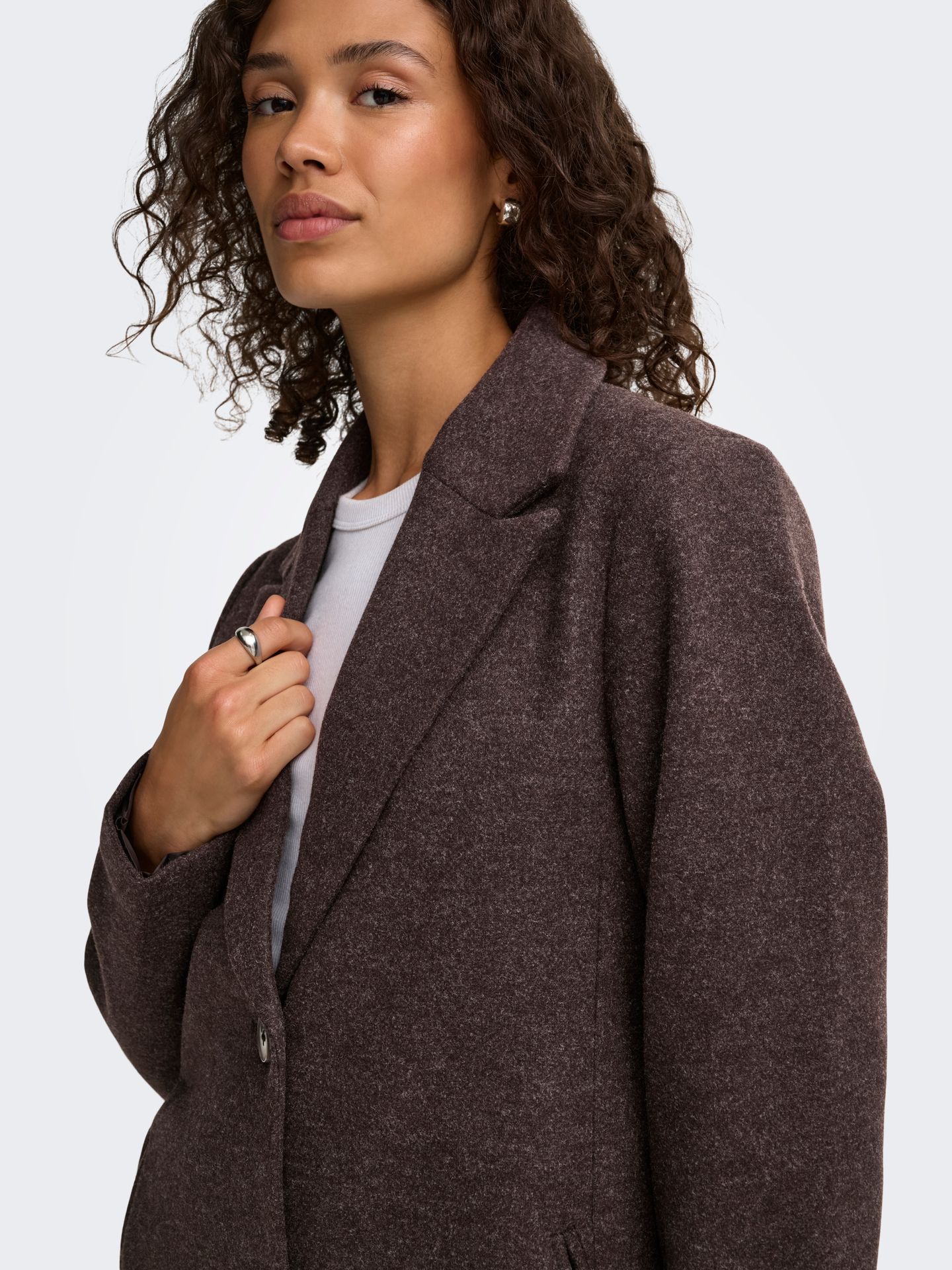JDY JDYECHO COAT OTW NOOS Chocolate Torte/CLOUD DANCER 2900168508043