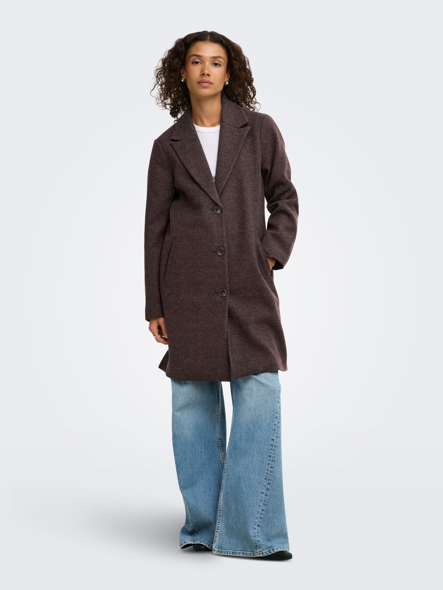 JDY JDYECHO COAT OTW NOOS Chocolate Torte/CLOUD DANCER 2900168508043