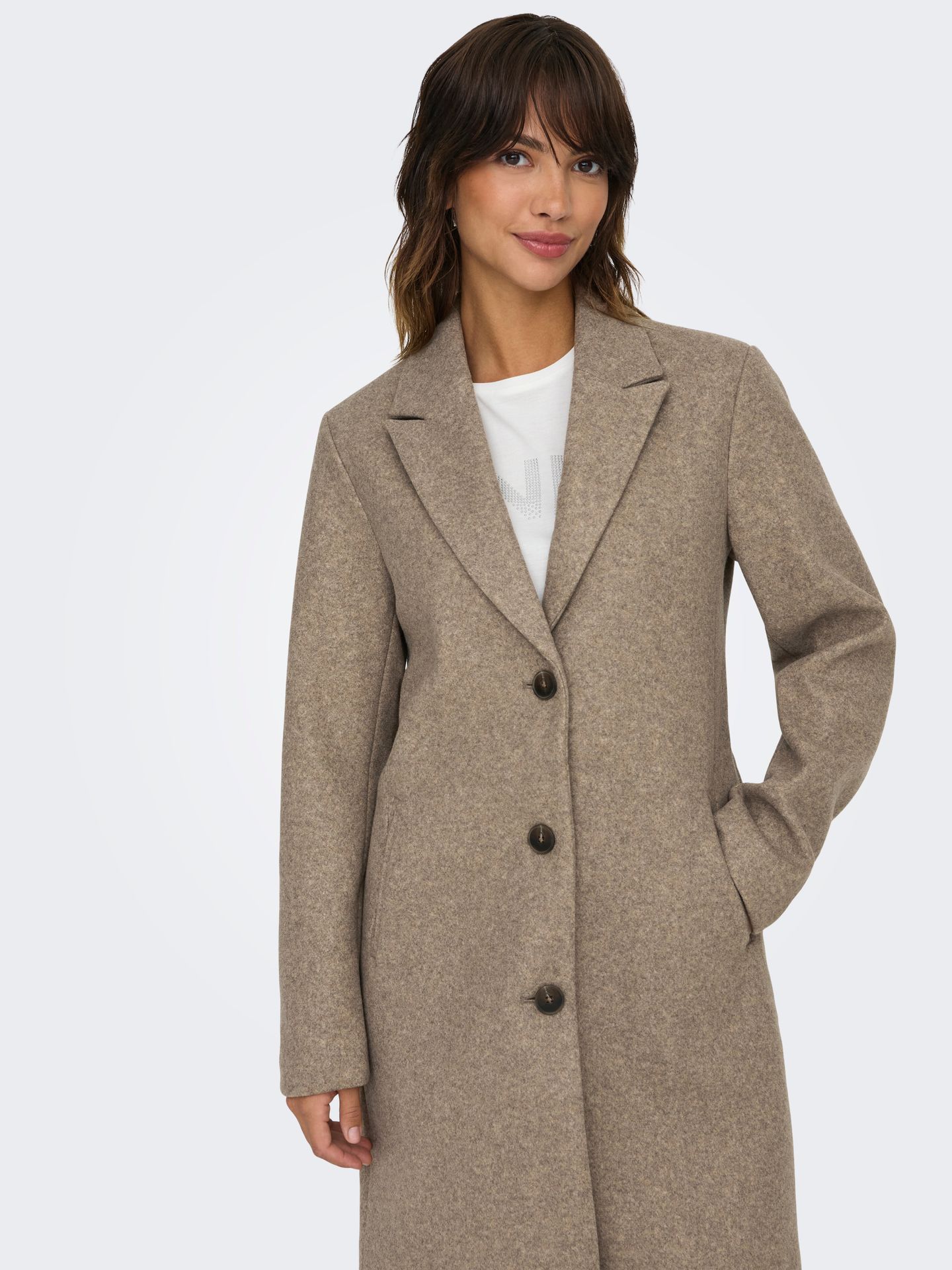 JDY JDYECHO COAT OTW NOOS Nature/MELANGE 2900168513030
