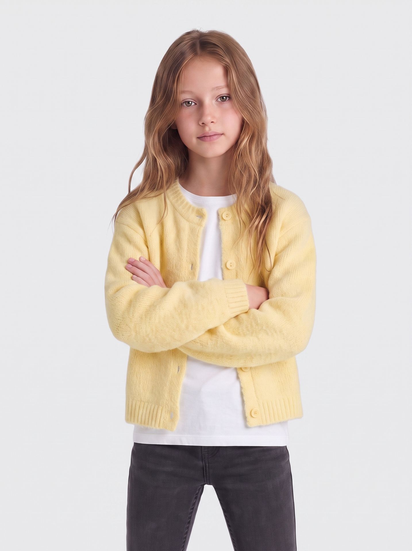 Kids Only KOGGALO LS O-NECK CARDIDAN KNT Mellow Yellow 00119491-EKA26011400003666