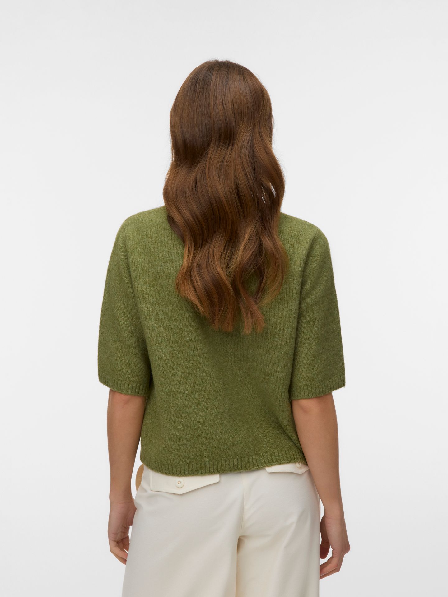 Vero Moda VMBOOM 2/4 O-NK OVERSIZE PULLOVE GA Sphagnum/MELANGE 2900168534066
