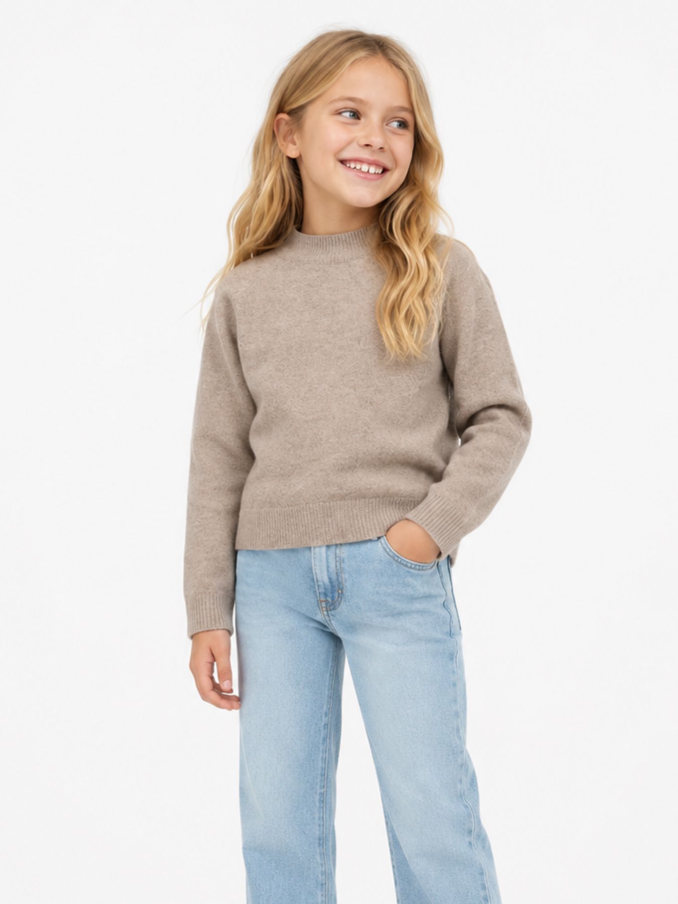 Kids Only KOGRICA LIFE LS PULLOVER VD KNT NOO Beige/W. MELANGE 2900168521028