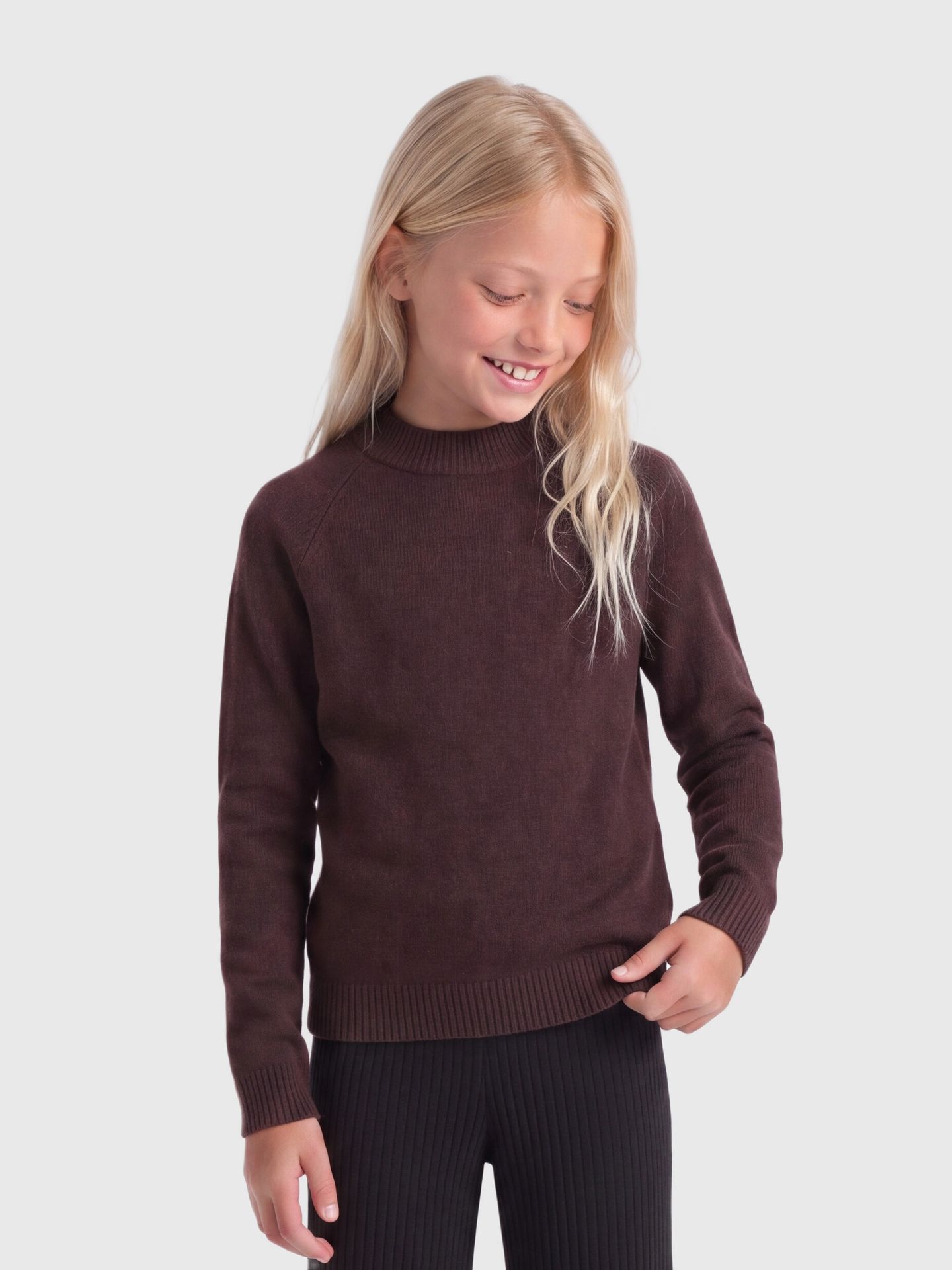 Kids Only KOGRICA LIFE LS PULLOVER VD KNT NOO Chocolate Torte/CLOUD DANCER 00119498-EKA26011400003528