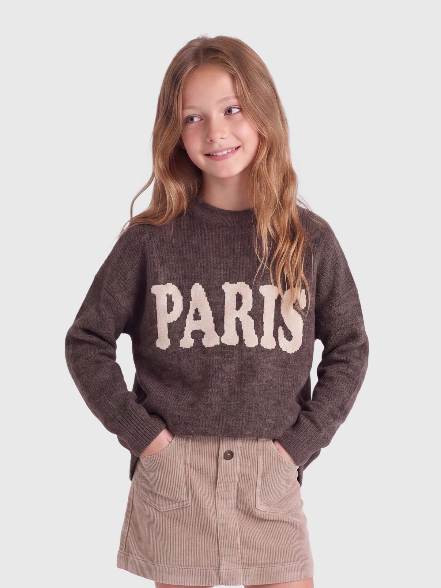 Kids Only KOGJERICO L/S PULLOVER VD KNT Coffee Bean/TONE IN TONE LUREX 00119499-EKA26011400003658