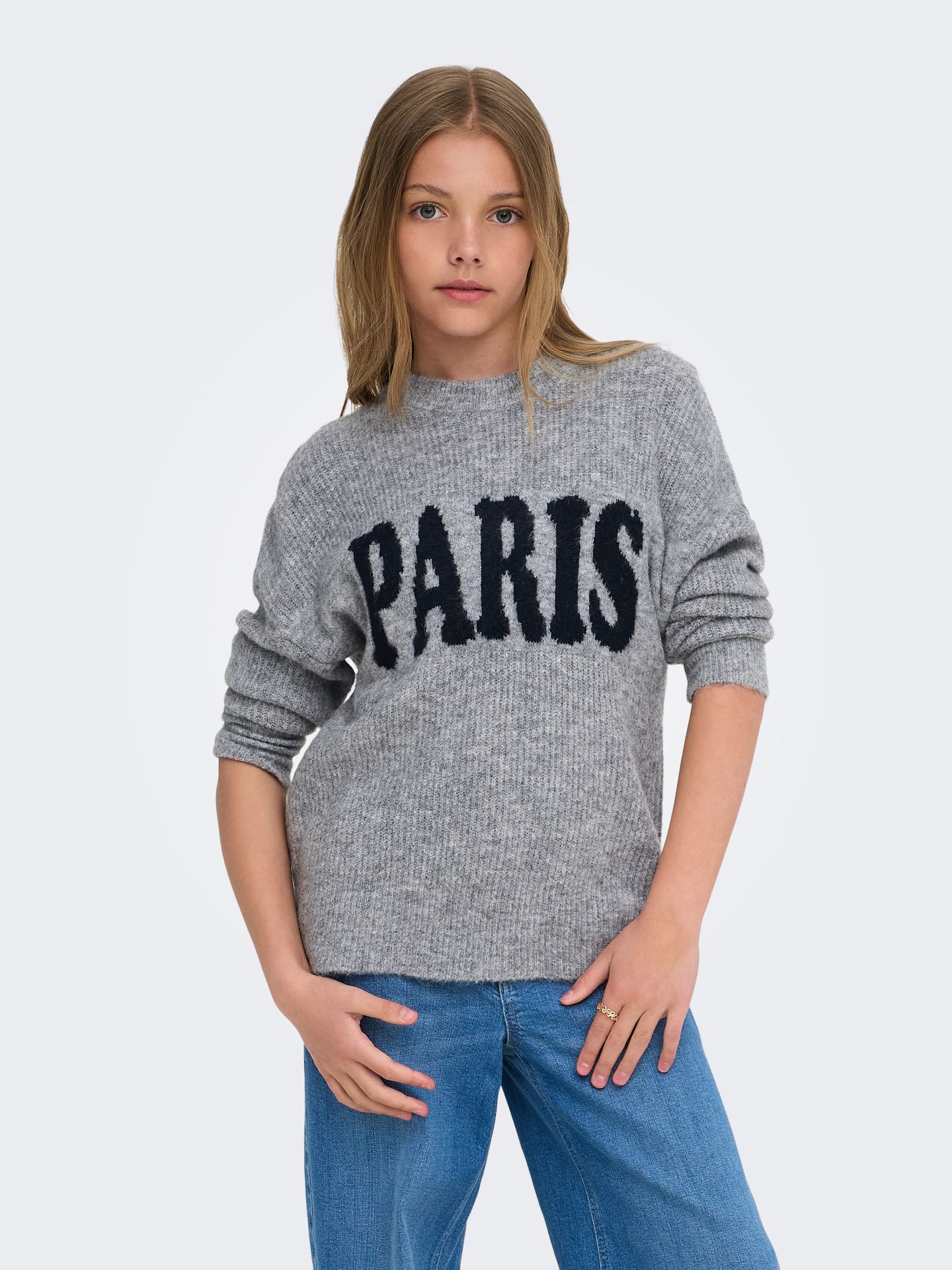 Only KOGJERICO L/S PULLOVER VD KNT Grey Melange/PARIS/Dark Navy 2900168525019