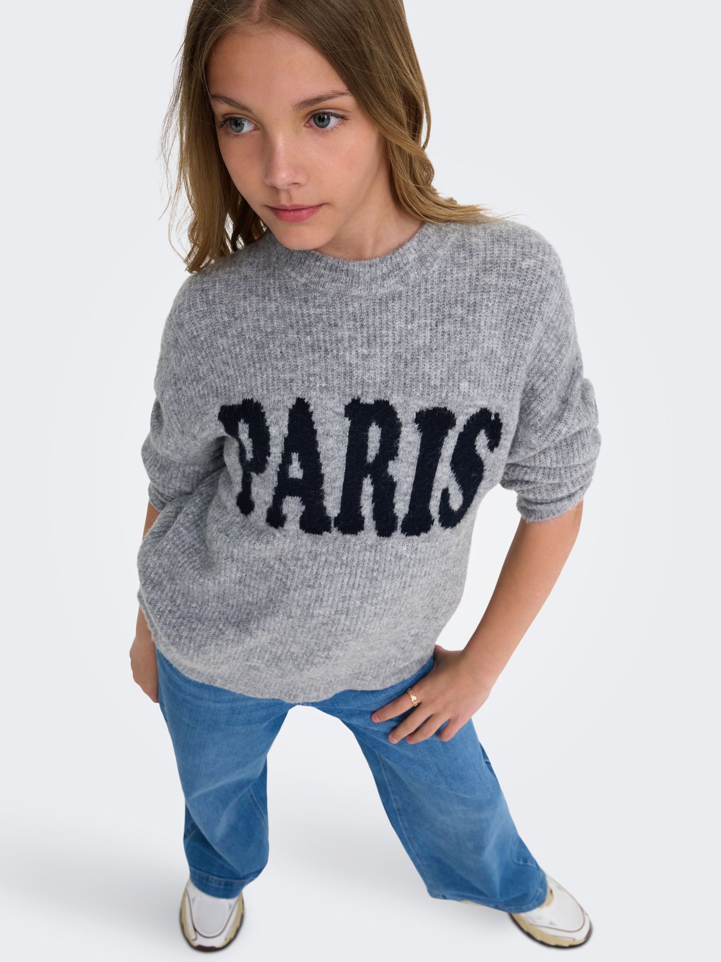 Only KOGJERICO L/S PULLOVER VD KNT Grey Melange/PARIS/Dark Navy 2900168525019