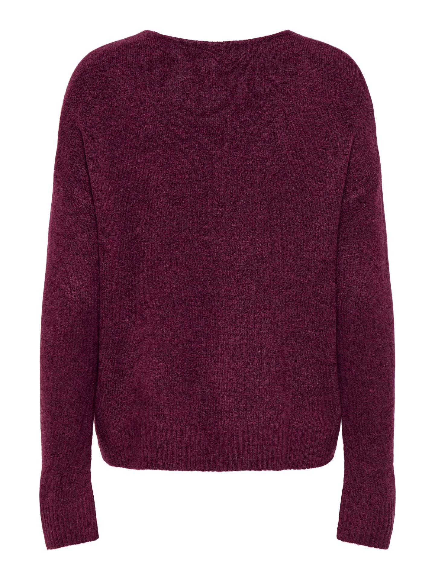 JDY JDYELANORA L/S V-NECK PULLO. KNT NO Windsor Wine/BLACK BUTTONS 2900168533014