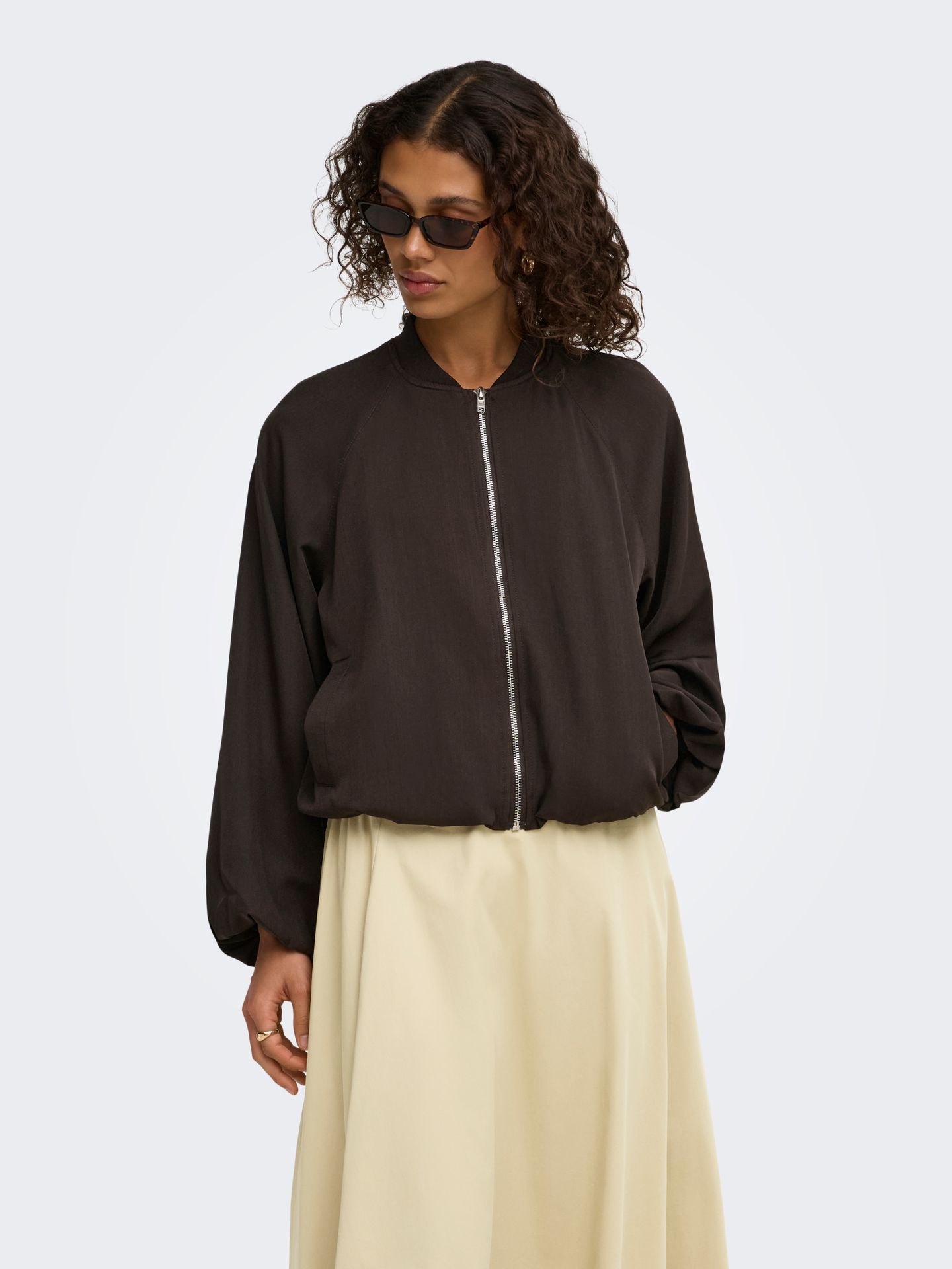 JDY JDYJEROME L/S BALLOON BOMBER WVN Coffee Bean 2900168536046