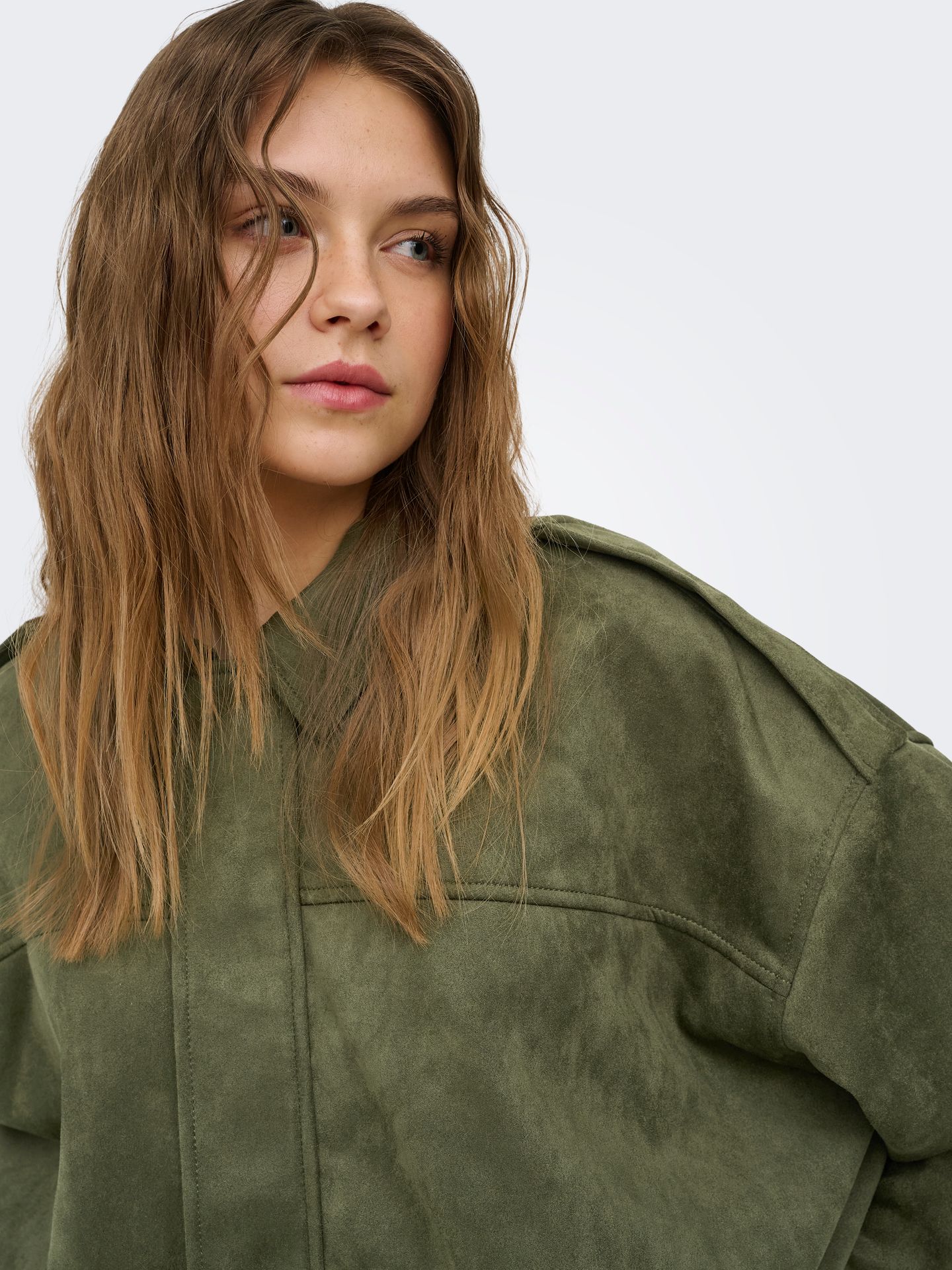 Only ONLMOON-STINA FAUX SUEDE BOMBER PNT Grape Leaf 2900168538040