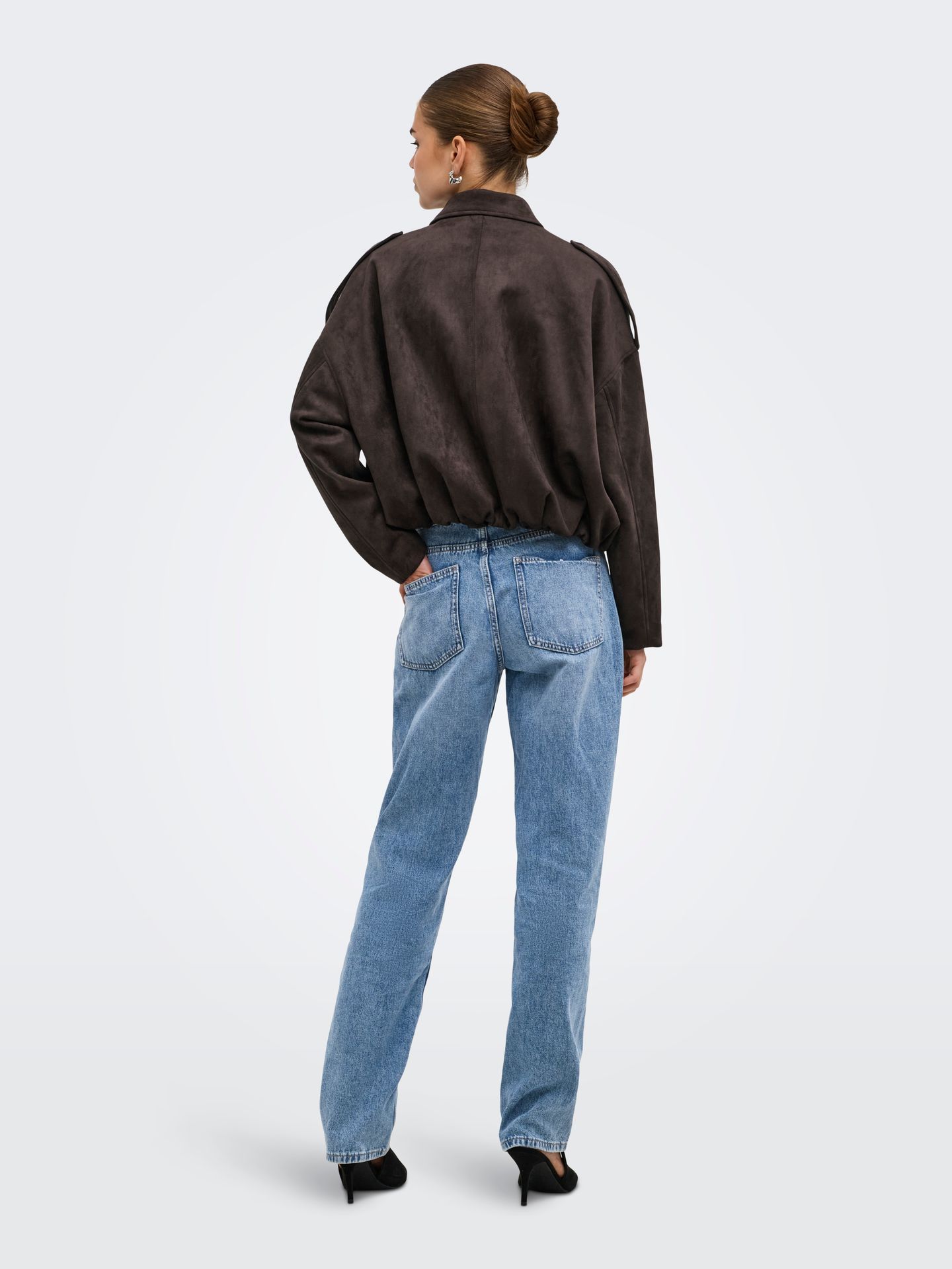 Only ONLMOON-STINA FAUX SUEDE BOMBER PNT Chocolate Torte 2900168539030