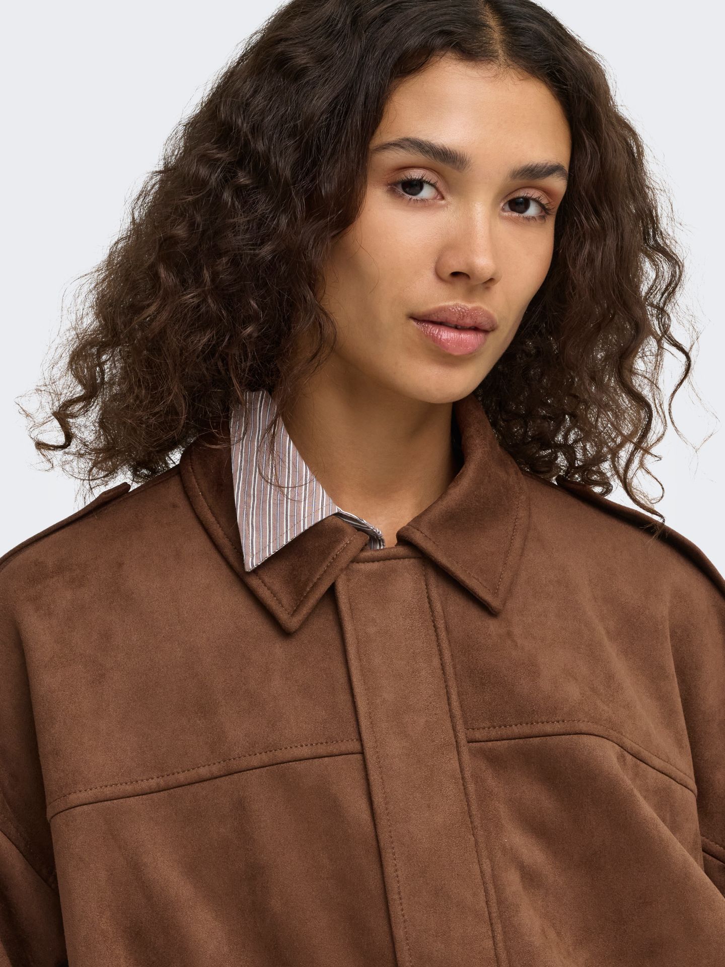 Only ONLMOON-STINA FAUX SUEDE BOMBER PNT Soft Silt 2900168540029