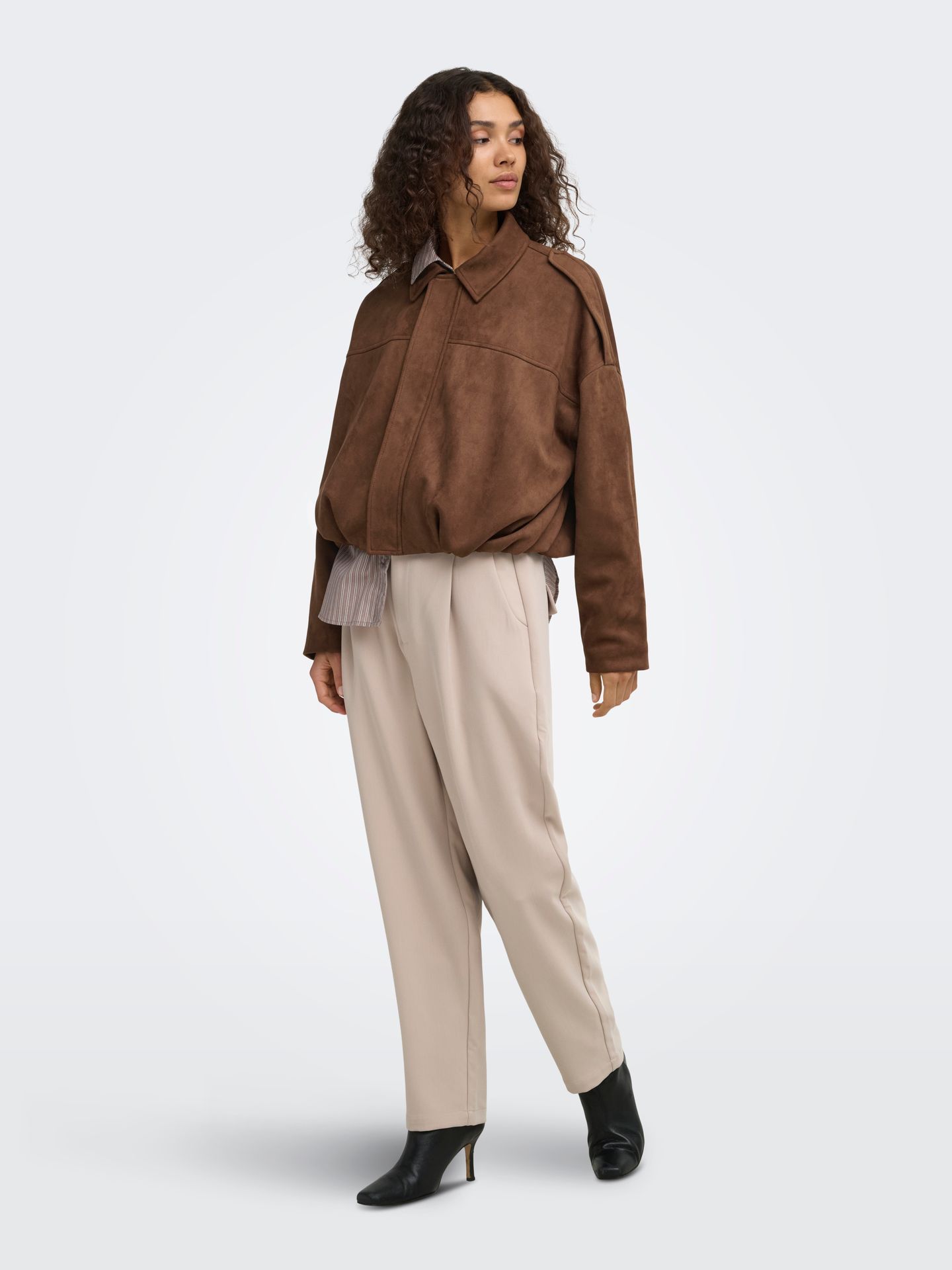 Only ONLMOON-STINA FAUX SUEDE BOMBER PNT Soft Silt 2900168540029