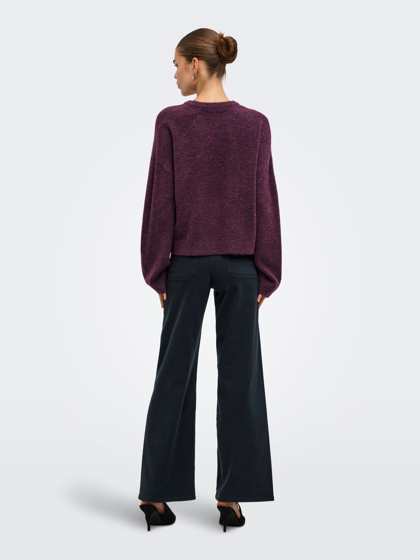 Only ONLSIMONI L/S O-NECK PULLOVER KNT N Mauve Wine/Los Angeles - California 2900168544058