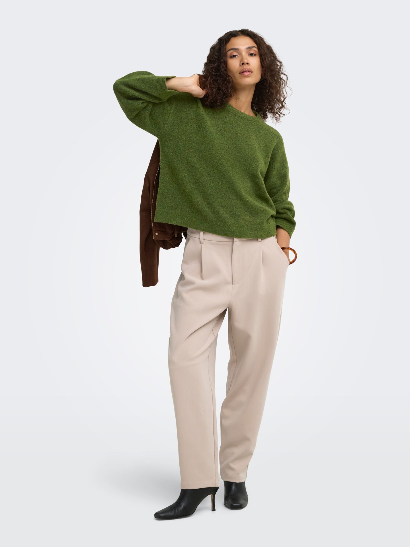 Only ONLSIMONI L/S O-NECK PULLOVER KNT N Forest Night/MELANGE 2900168562045