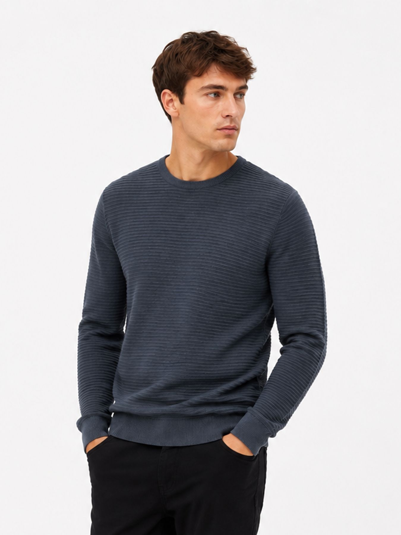 Jack & Jones JJEBRODY KNIT CREW NECK Turbulence 00119507-EKA26011400003632